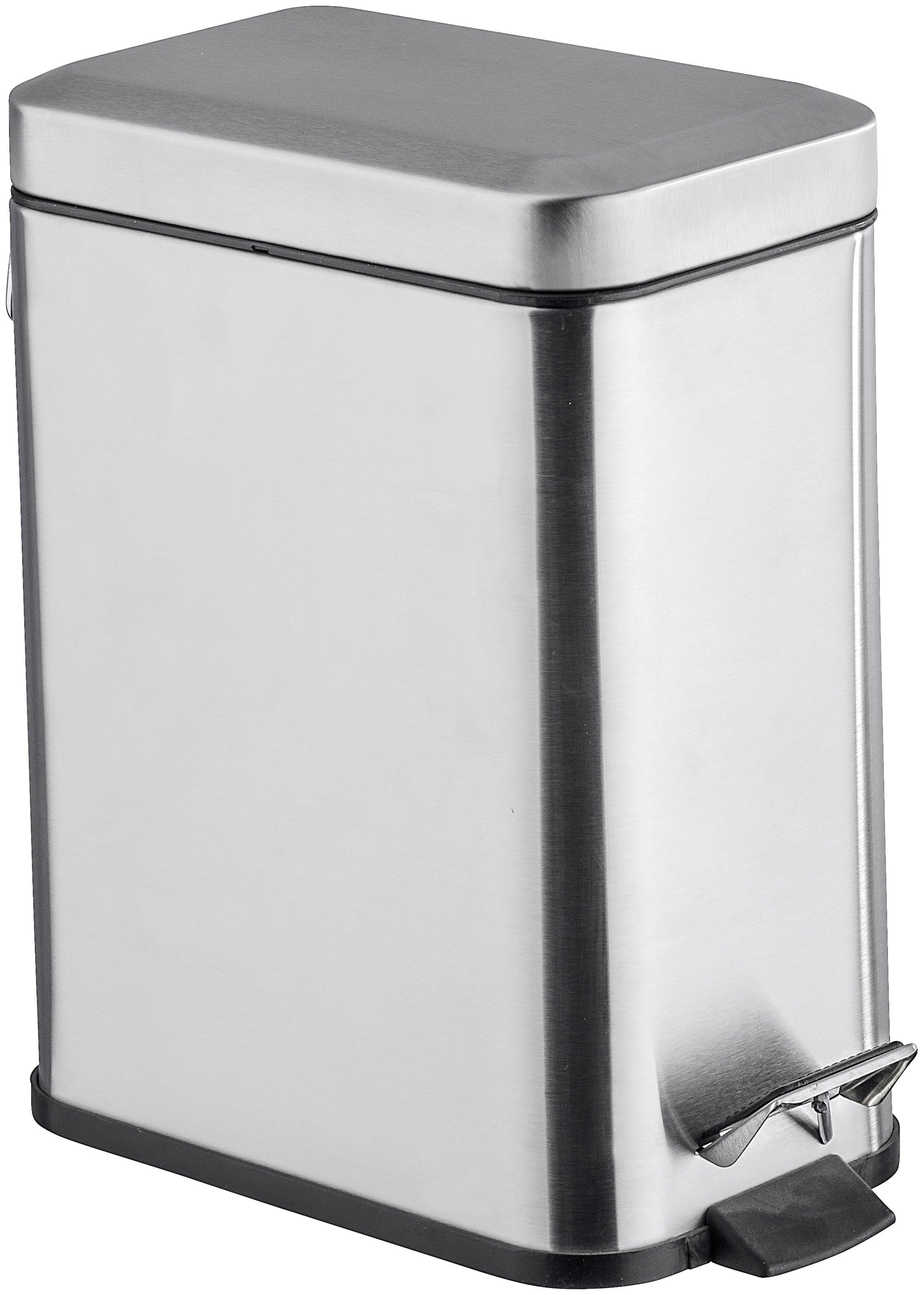 WENKO Мусорные урны Square Matt, Edelstahl, 5 l