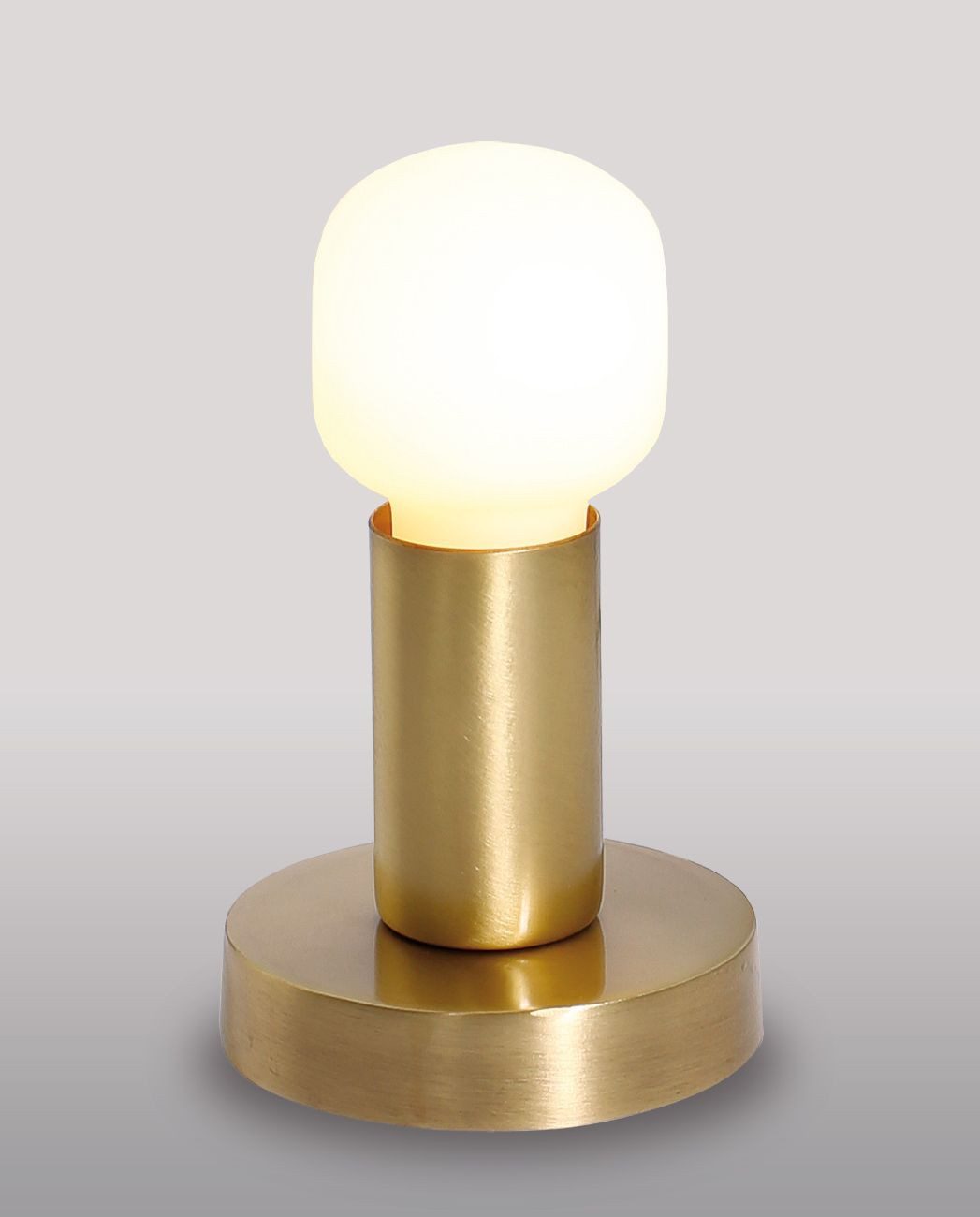 Licht-Erlebnisse Tischleuchte MILO, LED wechselbar, Warmweiß, Tischlampe in Bronze hell Echt-Messing Retro inkl. LED Wohnzimmer