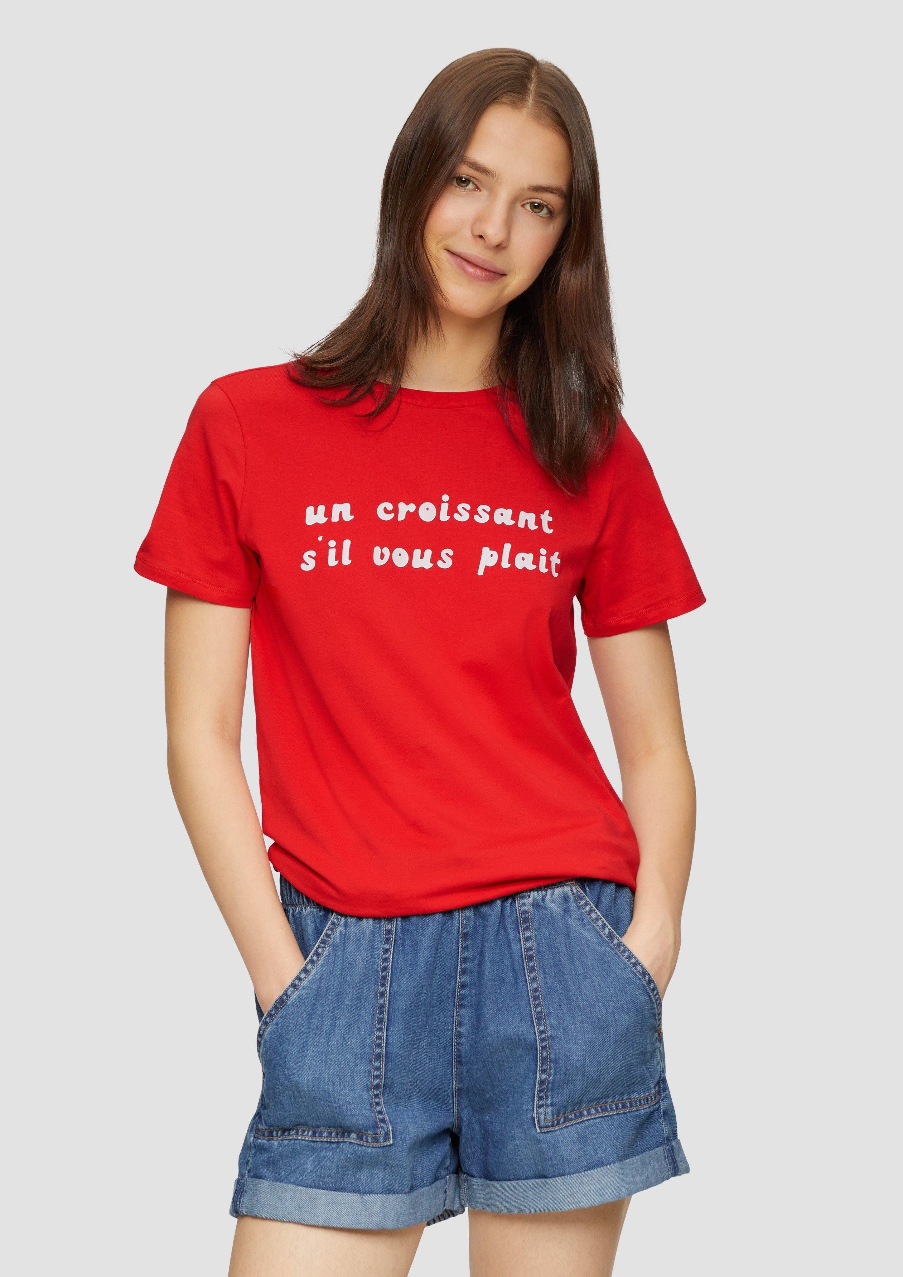 QS Kurzarmshirt Jersey-T-Shirt im Relaxed Fit günstig online kaufen