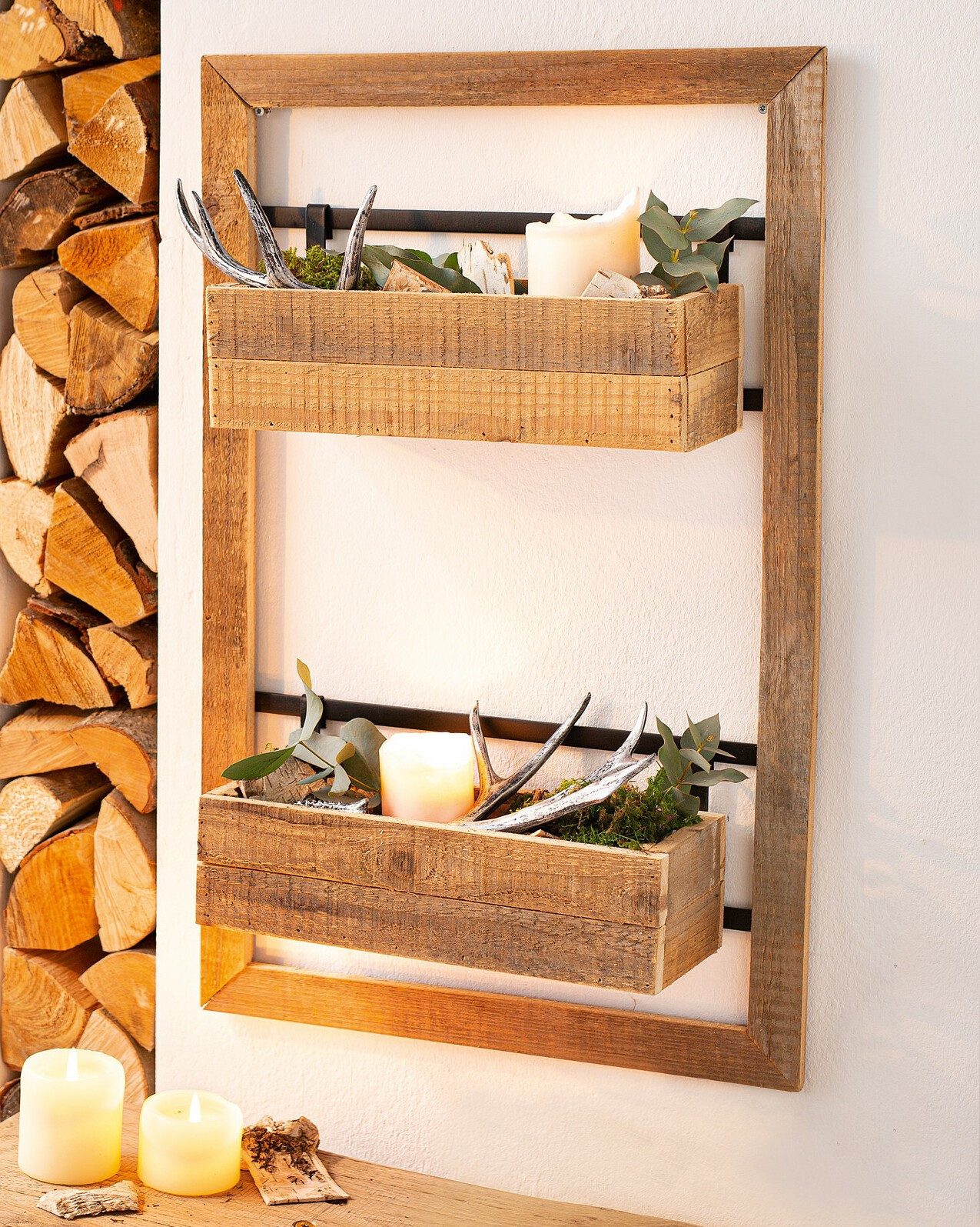 Dekoleidenschaft Blumenkasten "Industrial" aus Holz mit günstig online kaufen