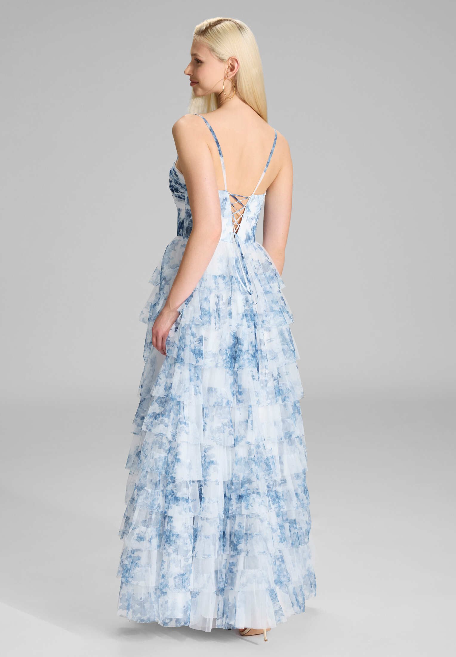 Hey Kyla Abendkleid - Abendkleid mit Rüschenrock und Allover Print