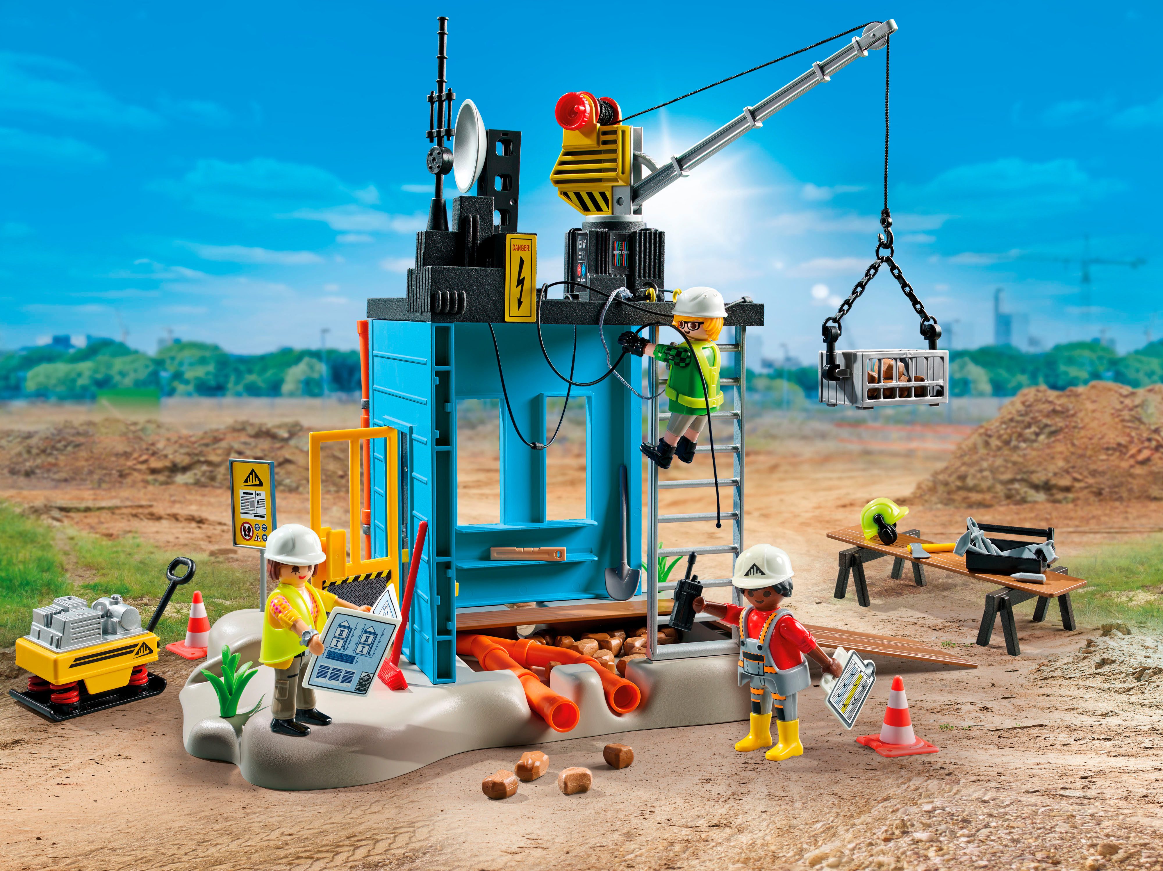 Playmobil® Baustelle (71650), Action Heroes Konstruktions-Spielset, günstig online kaufen