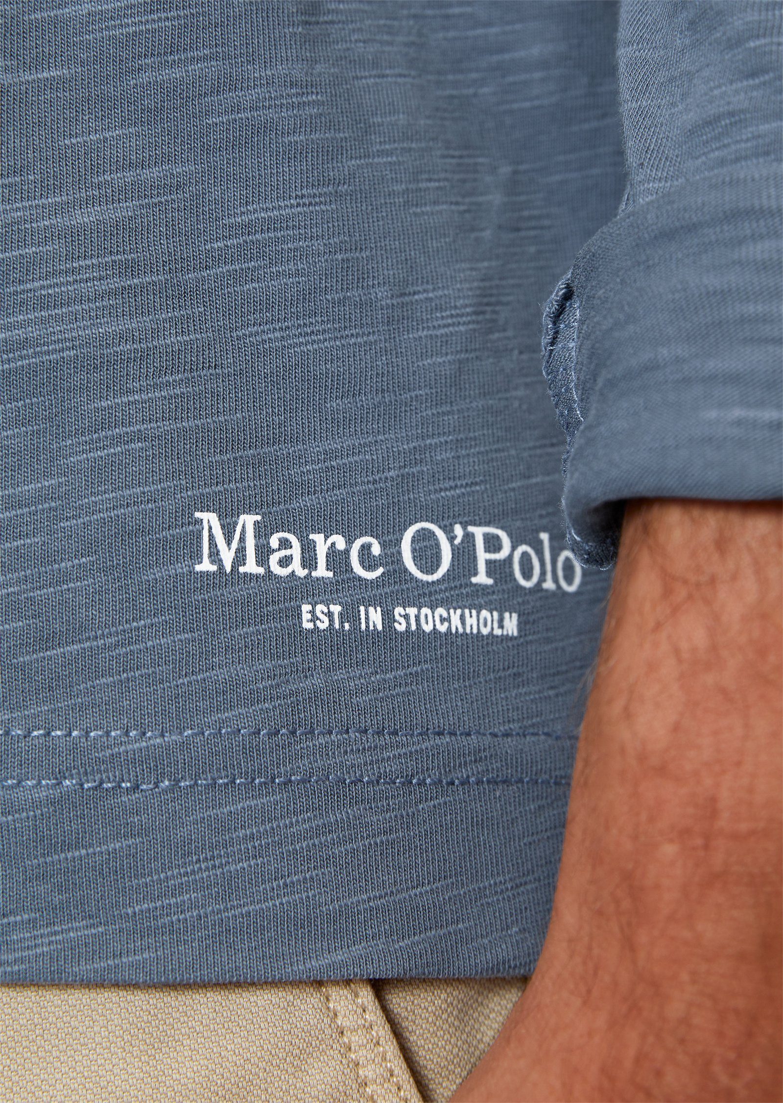 Heavy-Slub-Jersey-Qualität O'Polo Marc in blau Langarmshirt