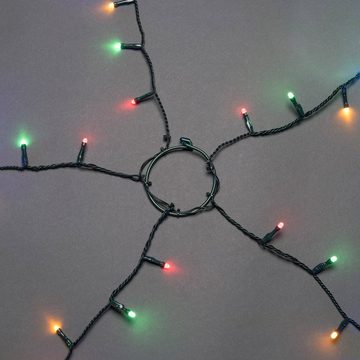 KONSTSMIDE LED-Baummantel Weihnachtsdeko, Christbaumschmuck, Ring Ø 8, 5 Stränge à 40 multicolour Dioden, gefrostet, vormontiert