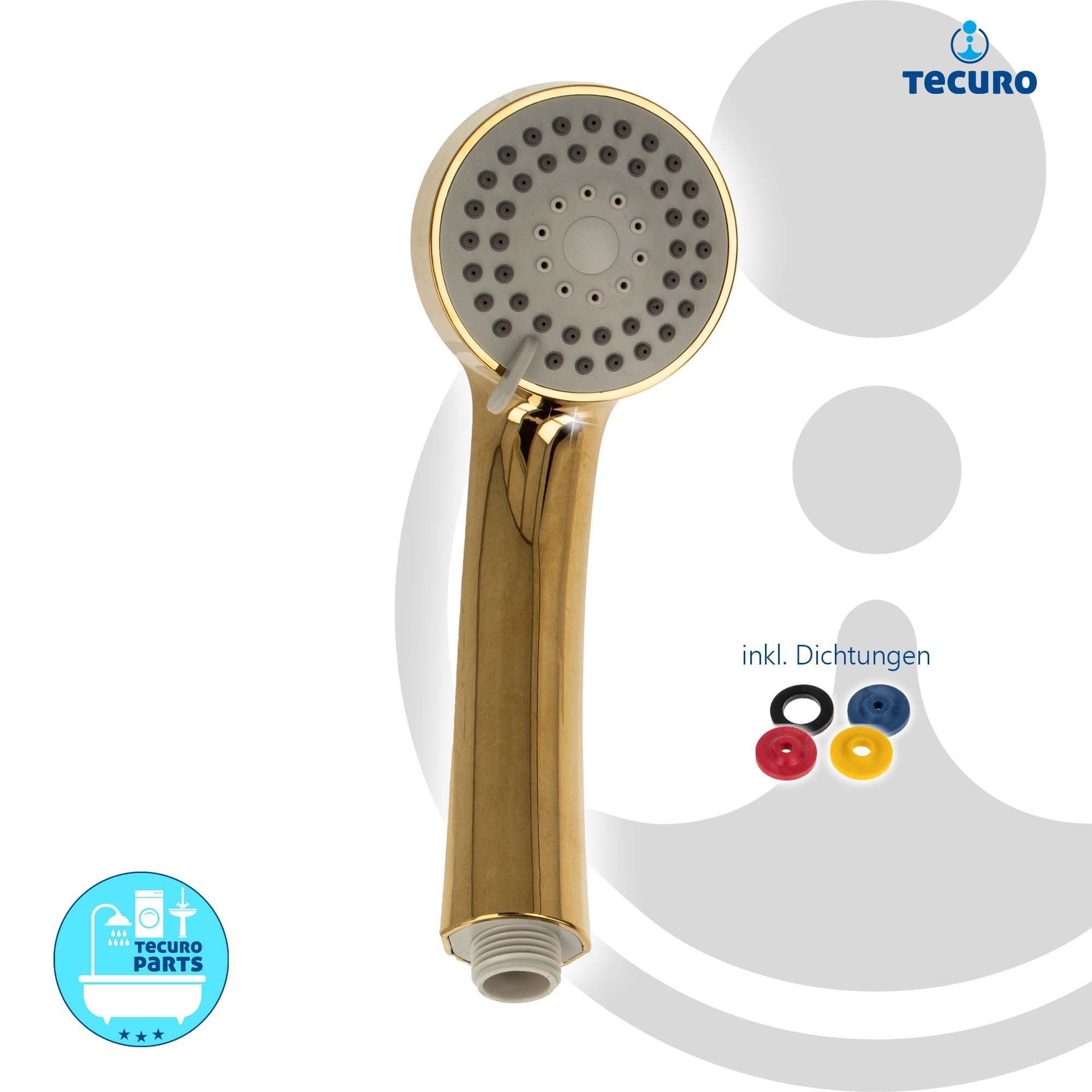 tecuro Duschbrause Handbrause ew-080 gold - günstig online kaufen