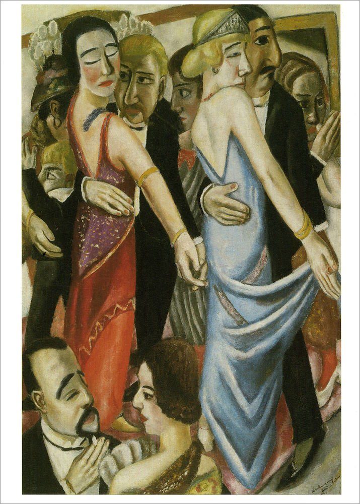 Postkarte Kunstkarte Max Beckmann "Tanz in Baden-Baden"