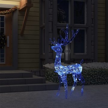 vidaXL Dekolicht LED-Rentier Weihnachtsdekoration Acryl 140 LEDs 128 cm Blau