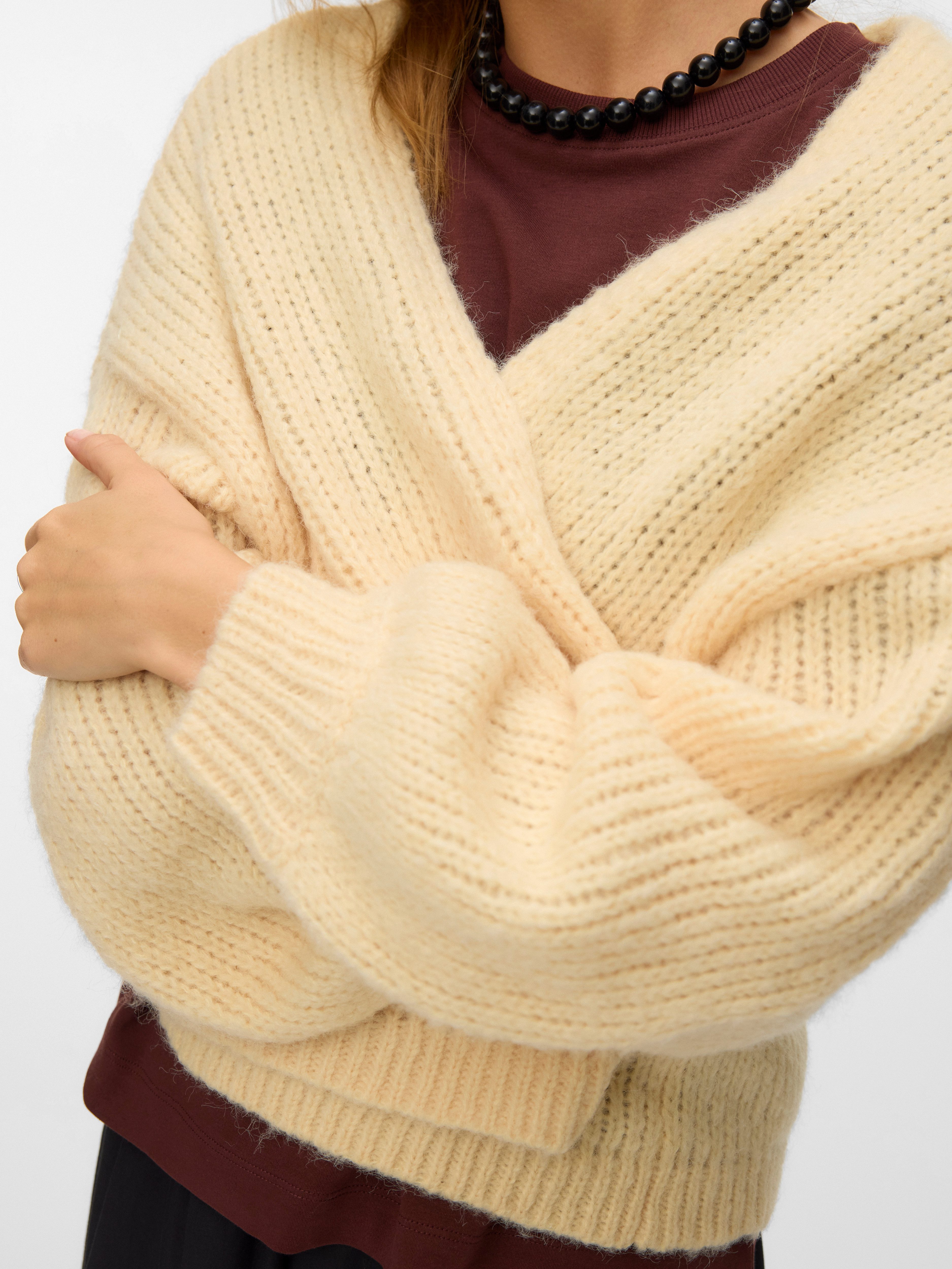 Vero Moda Strickjacke VMMAYBE LS OPEN CARDIGAN GA REP günstig online kaufen