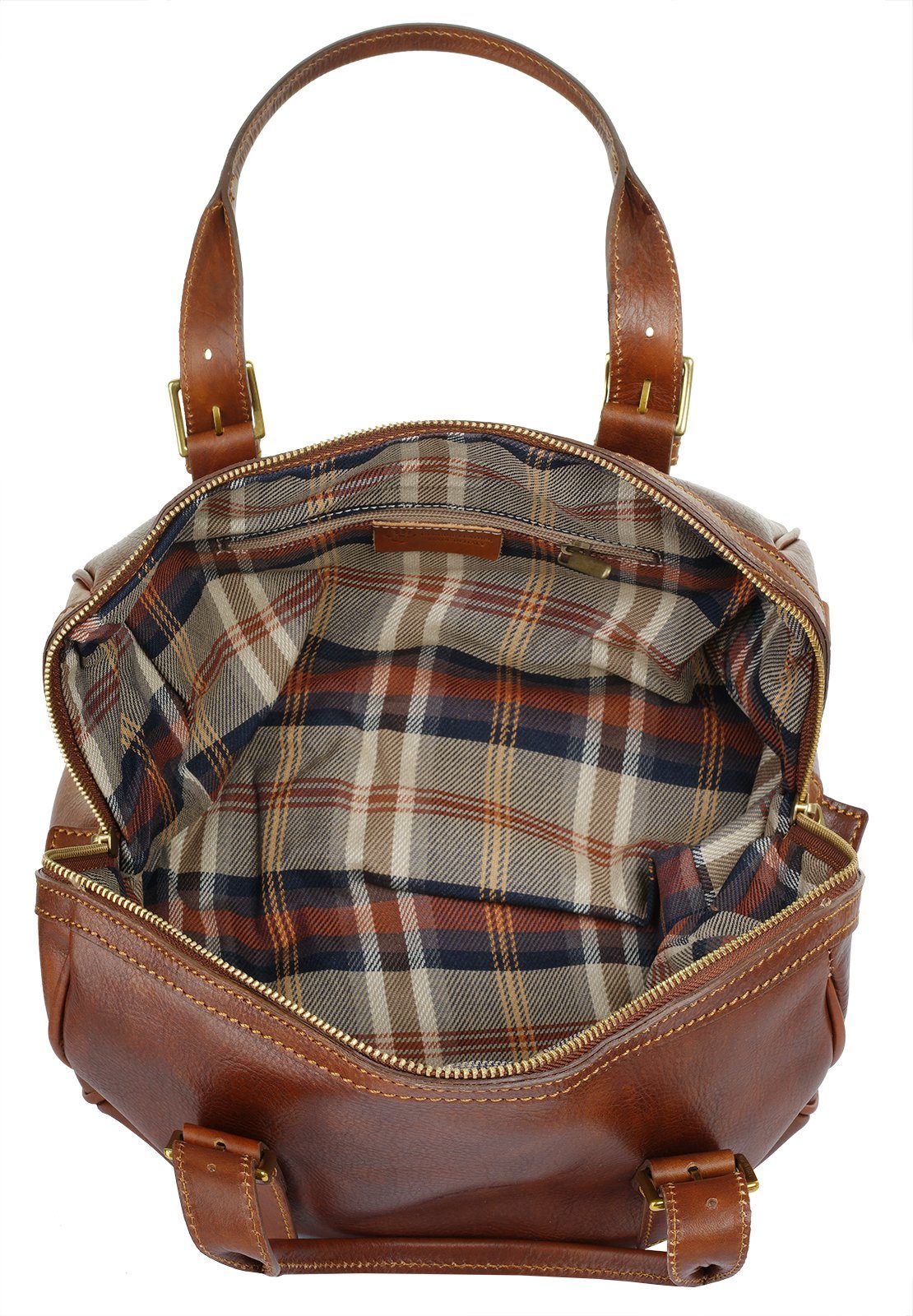 Piké Henkeltasche (1-tlg), echt Leder, Made in Italy