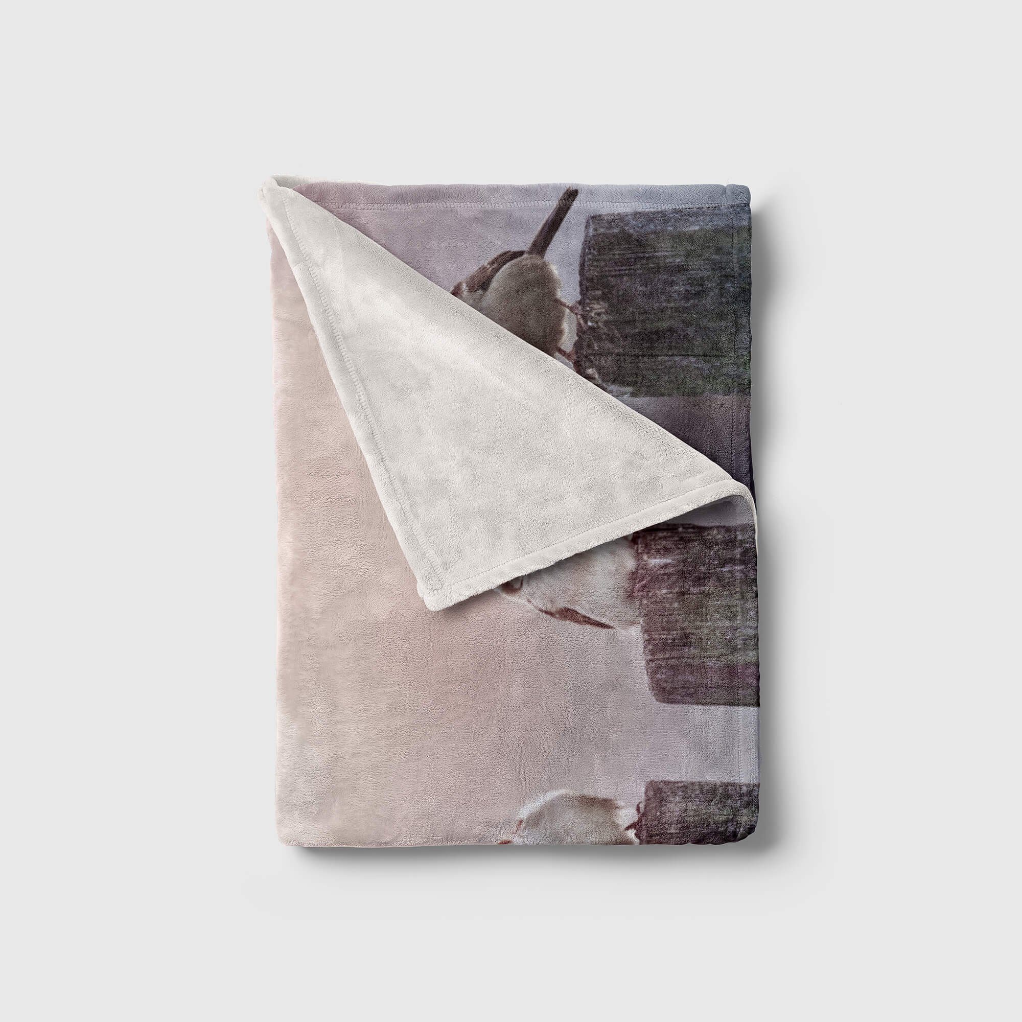 Baumwolle-Polyester-Mix Art mit Tiermotiv Strandhandtuch Handtücher (1-St), Saunatuch Handtuch Sperling Sinus k, Handtuch Spatzen Kuscheldecke