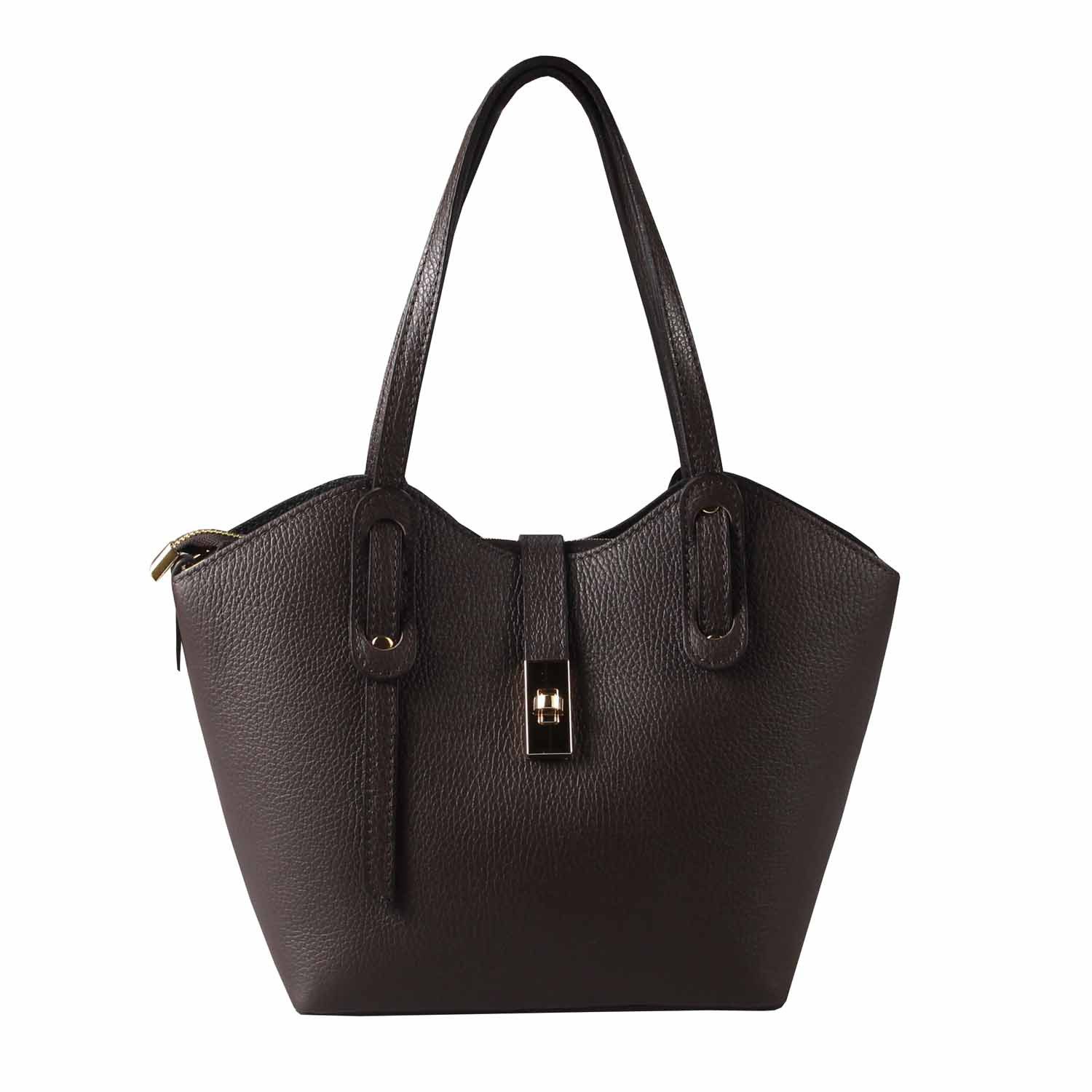 ITALYSHOP24 Schultertasche Made in Italy Damen echt Leder Tasche Shopper Business Lederhandtasche, Italienische Umhängetasche Damentasche Cross Over Tote Bag Freizeit