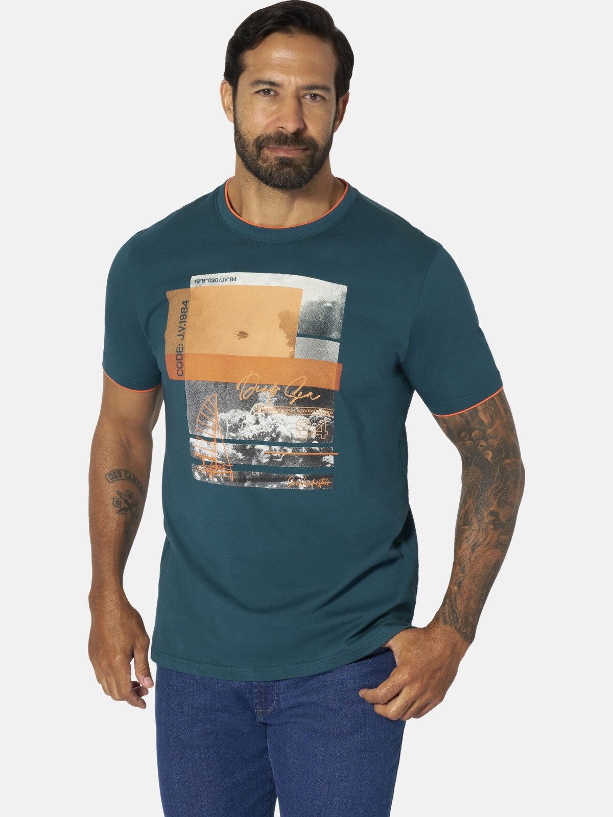 Jan Vanderstorm T-Shirt HAKEJAN mit grafischem Print günstig online kaufen