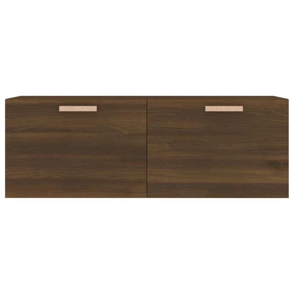 Braune Wandschrank (1-St) vidaXL Eiche Braun Eichen-Optik Holzwerkstoff cm Fächerschrank 100x36,5x35