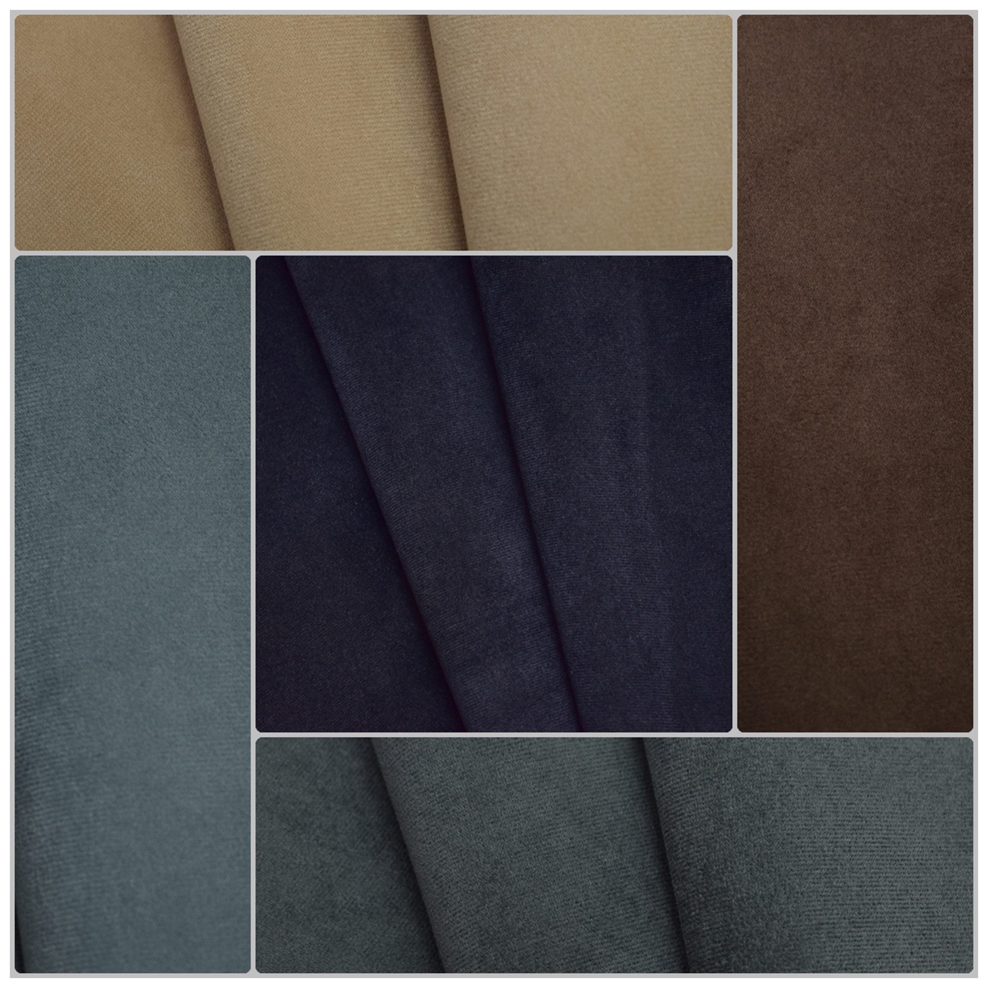 Ch.Cabanski Stoff Mikrofaser Velour Polsterstoff Kaschiert ca. 3mm Schaum, MA-Velour, Kaschiert mit ca. 3 mm Schaumstoff für extra Komfort & Stabilität