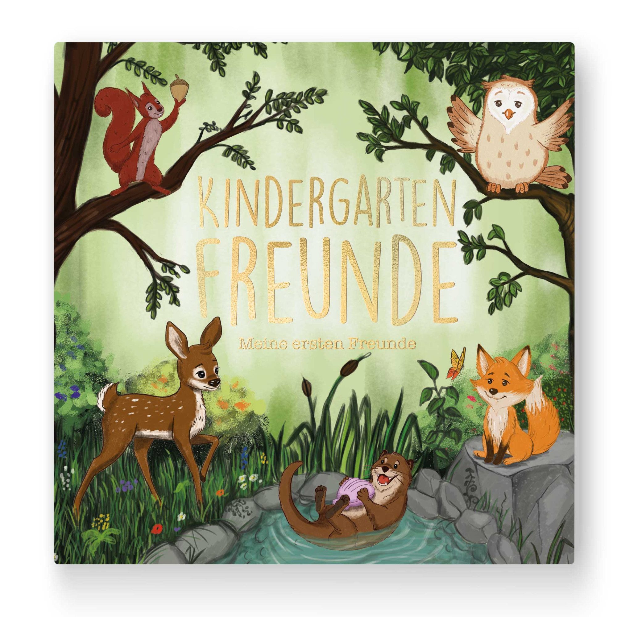 CUPCAKES & KISSES Freundebuch Kindergartenfreundebuch Waldtiere Album Kita, Vorschule
