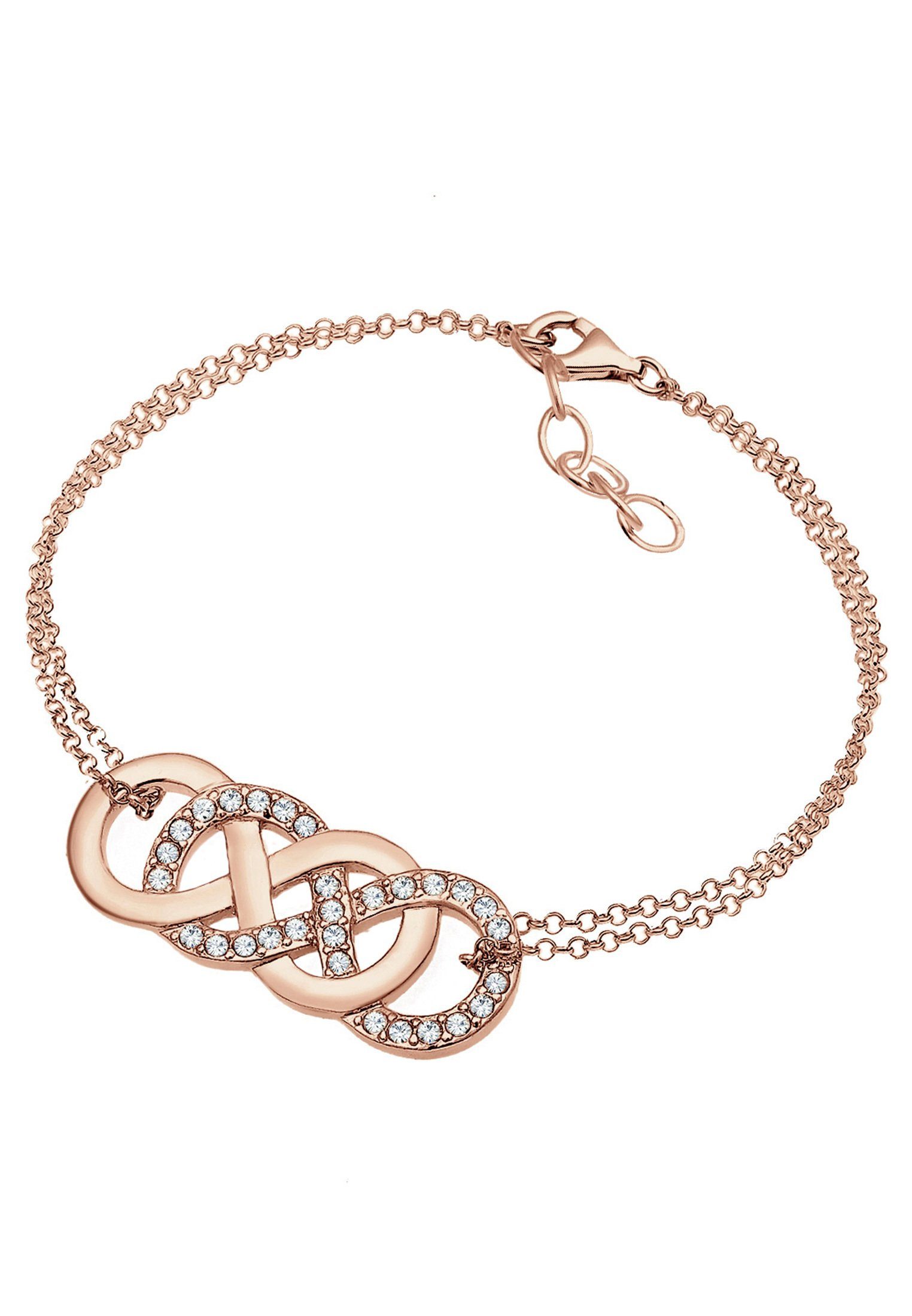 Elli Armband Infinity Kristalle Silber, hochglanzpoliert Schmuckstück anlaufgeschützt 925 Liebe und