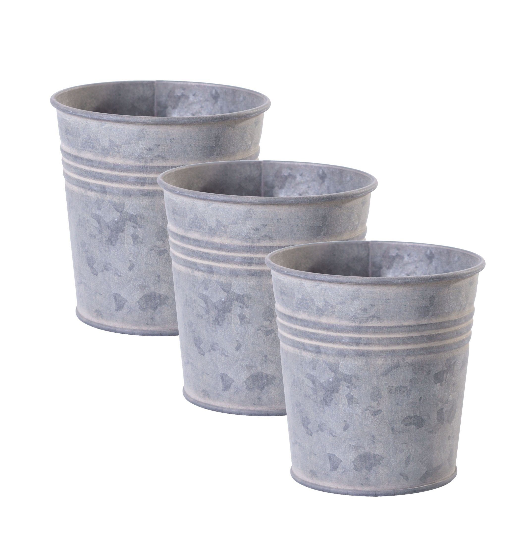 Jinfa Blumentopf Jinfa, Metalltöpfe verzinkte Metalltöpfe günstig online kaufen