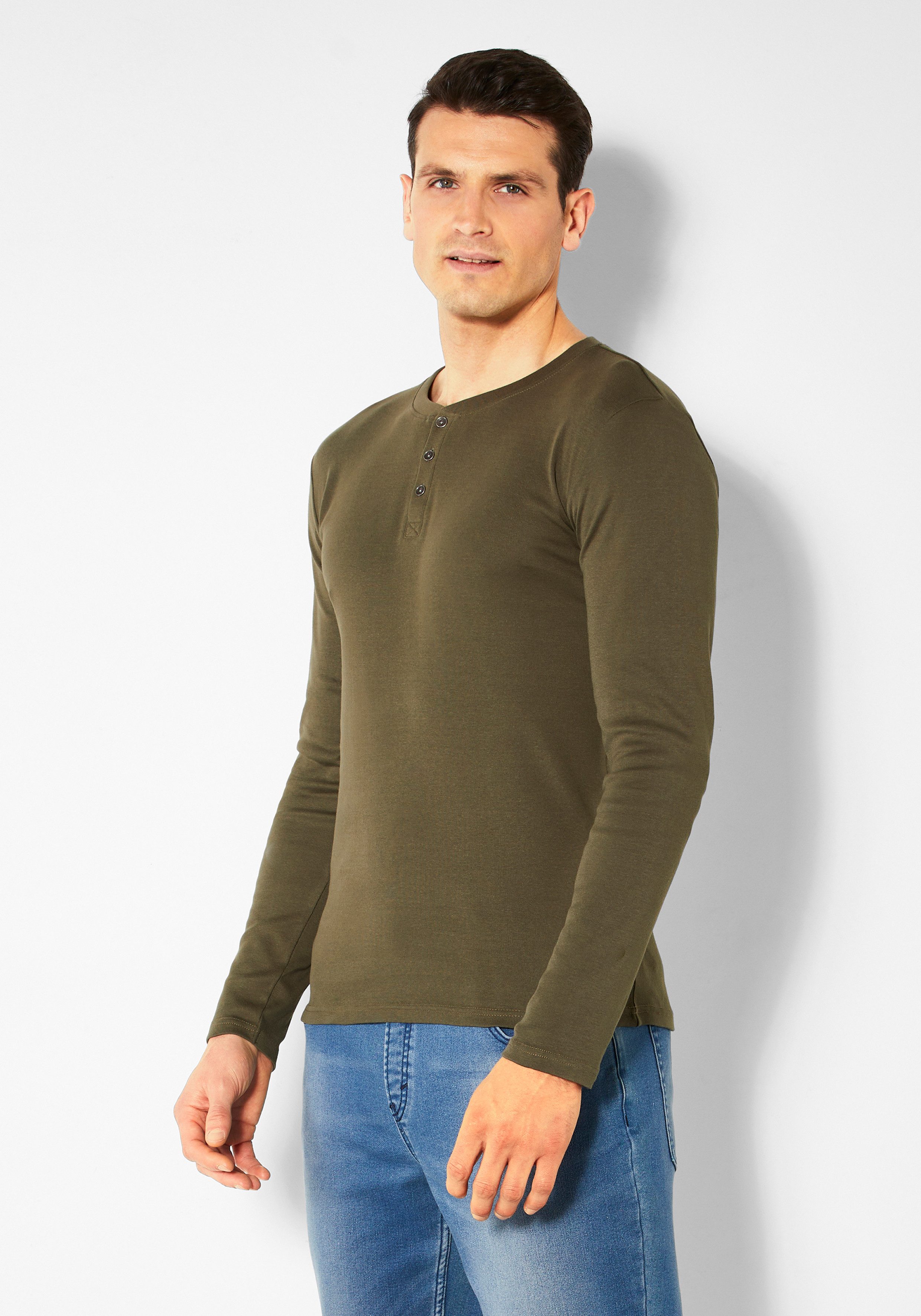 H.I.S Langarmshirt mit aufwendiger Knopfleiste