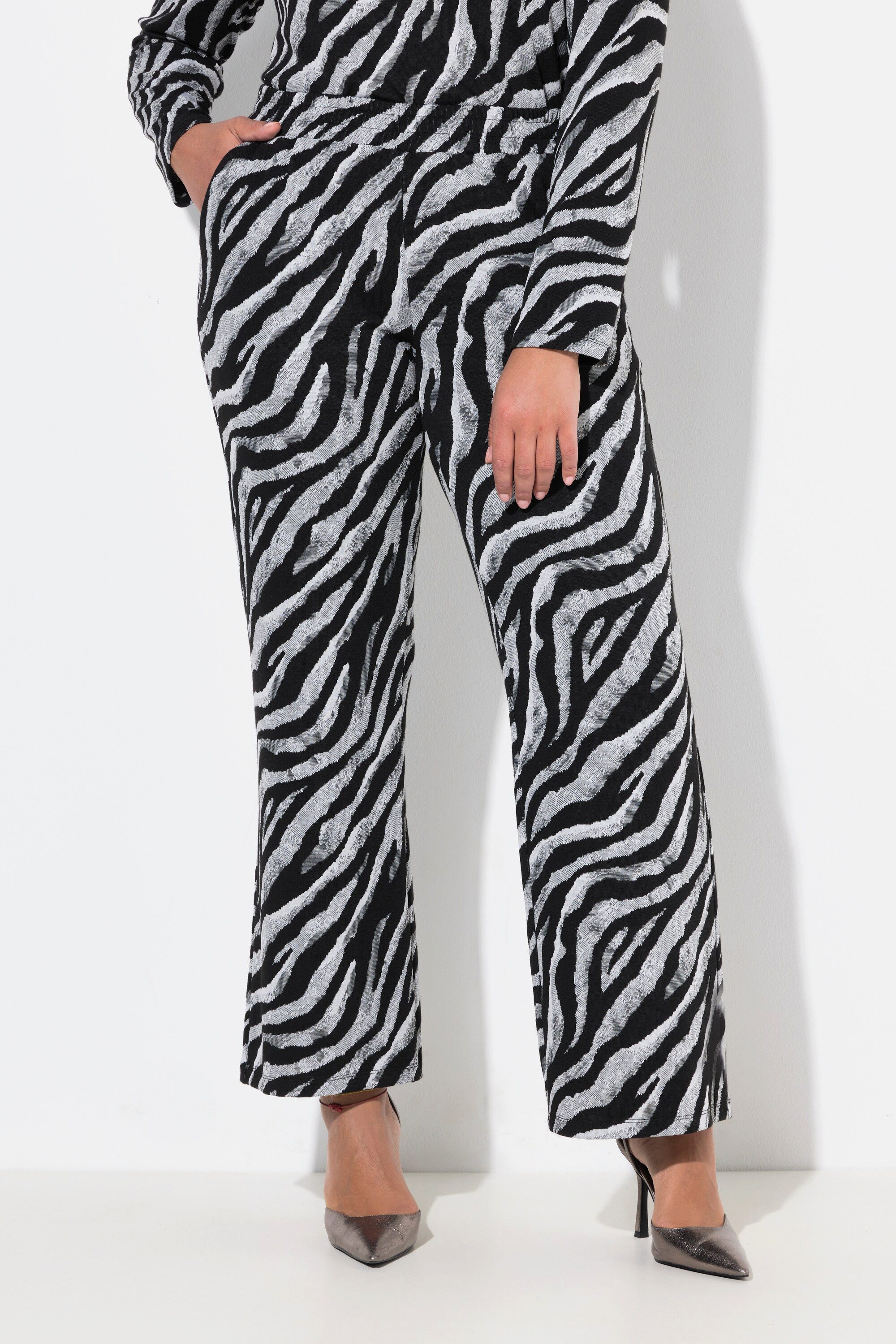 MIAMODA Schlupfhose Hose Color Zebramuster Elastikbund.