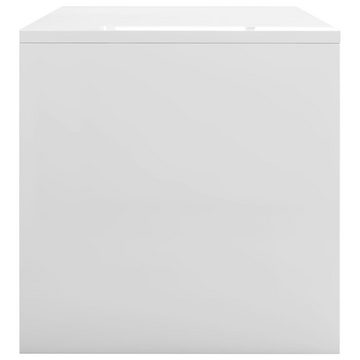 furnicato Couchtisch Hochglanz-Weiß 100x40x40 cm Spanplatte
