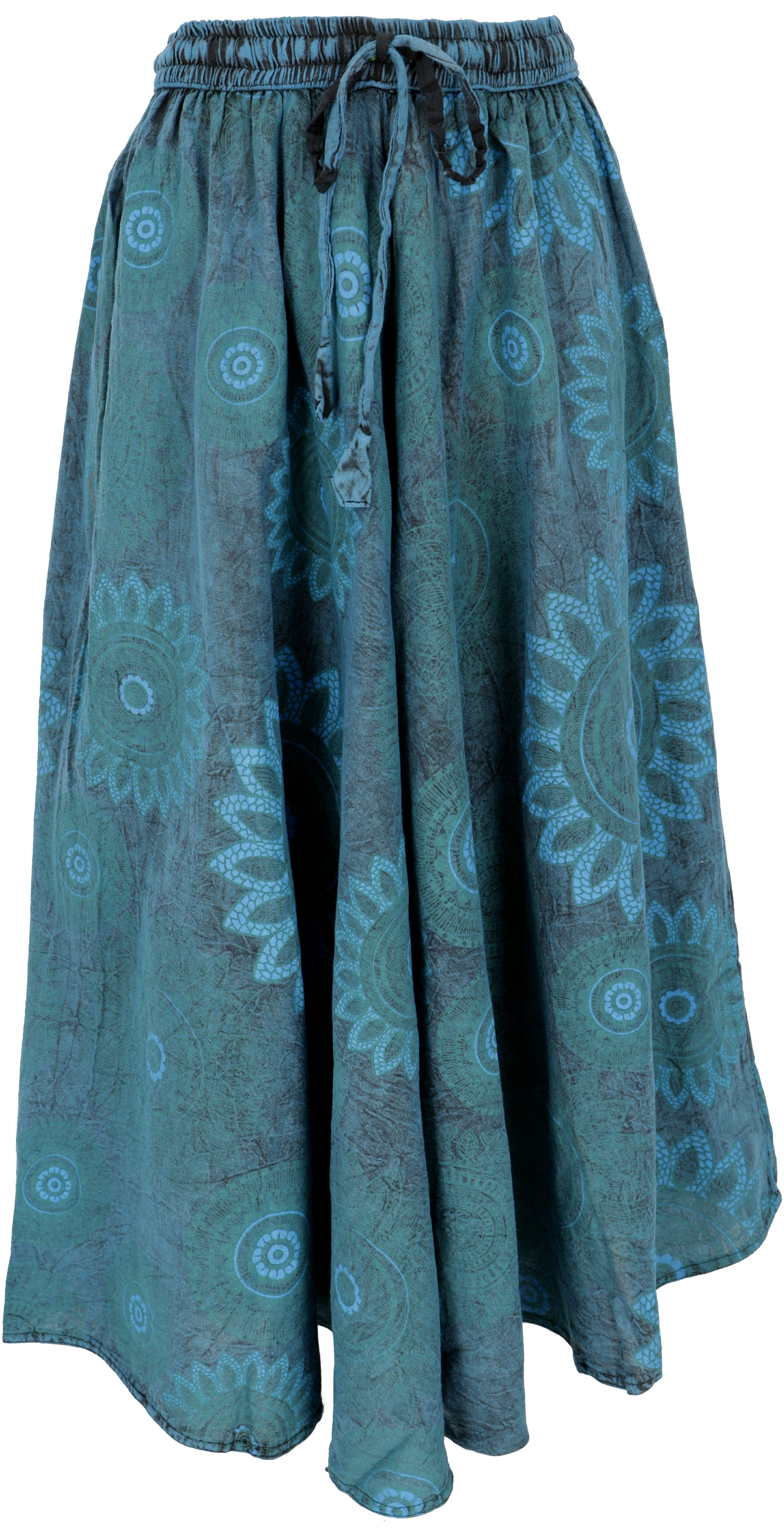 Guru-Shop Minirock Langer Boho Rock, stonewash günstig online kaufen