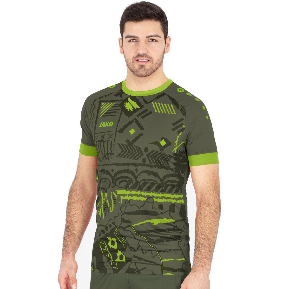 Jako T-Shirt (Trikot) Tropicana khaki/neongrün Herren günstig online kaufen