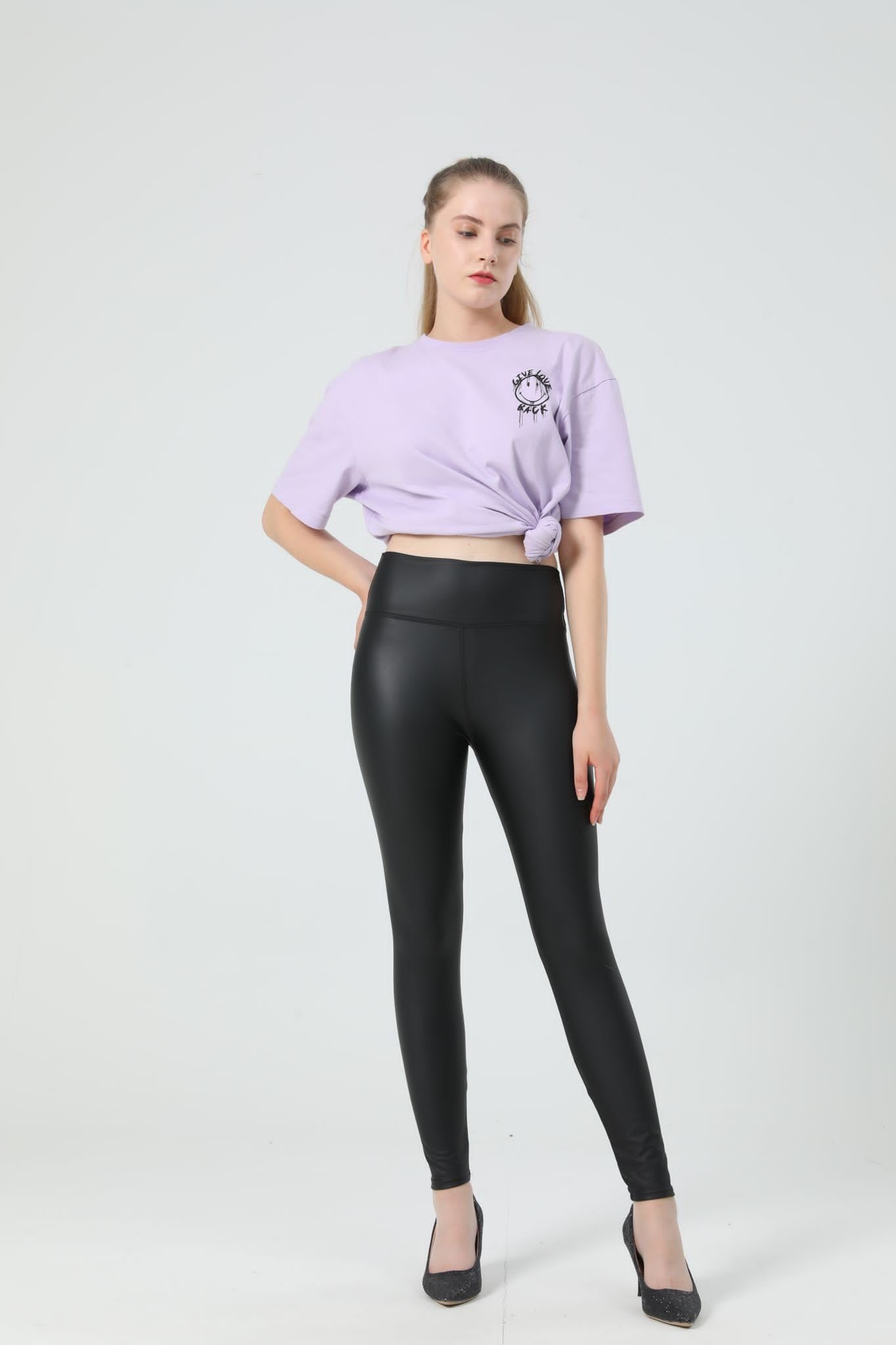 cofi1453 Leggings Damen Lederhose Leder Leggings Lederimität Strumpfhose günstig online kaufen