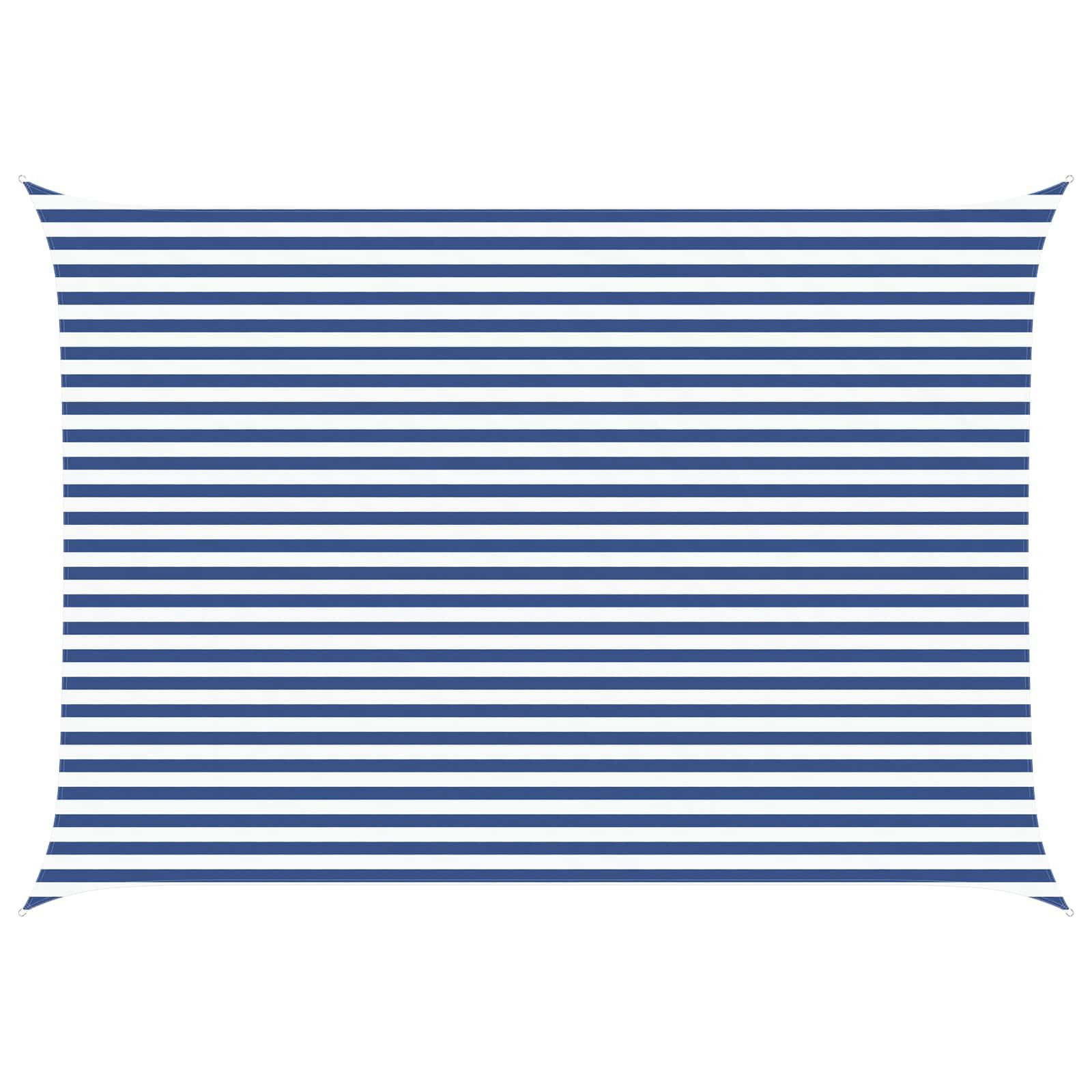 vidaXL Sonnensegel Sonnensegel Blau und Weiß 5 x 3,5 m 100 % Polyester Oxford, (1-tlg)