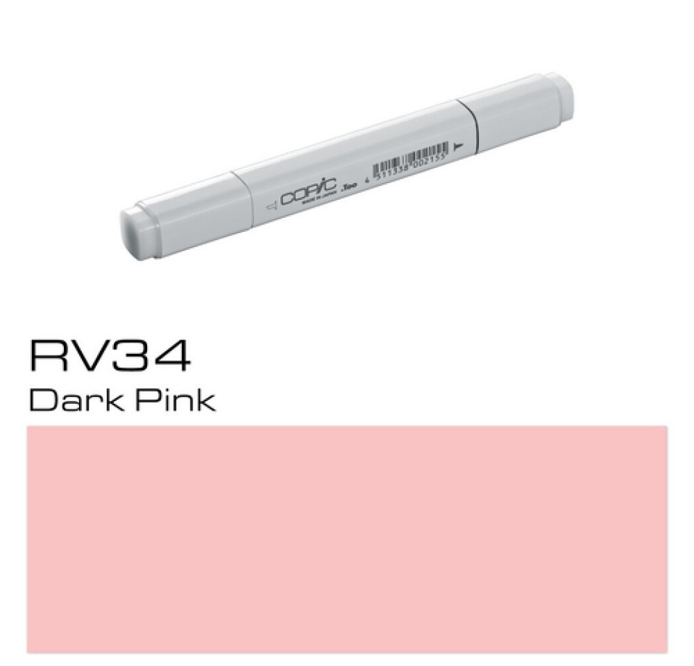 Thumbnail - COPIC Marker Marker RV34, Dunkelrosa - Layoutmarker für Grafiker, (1-tlg)