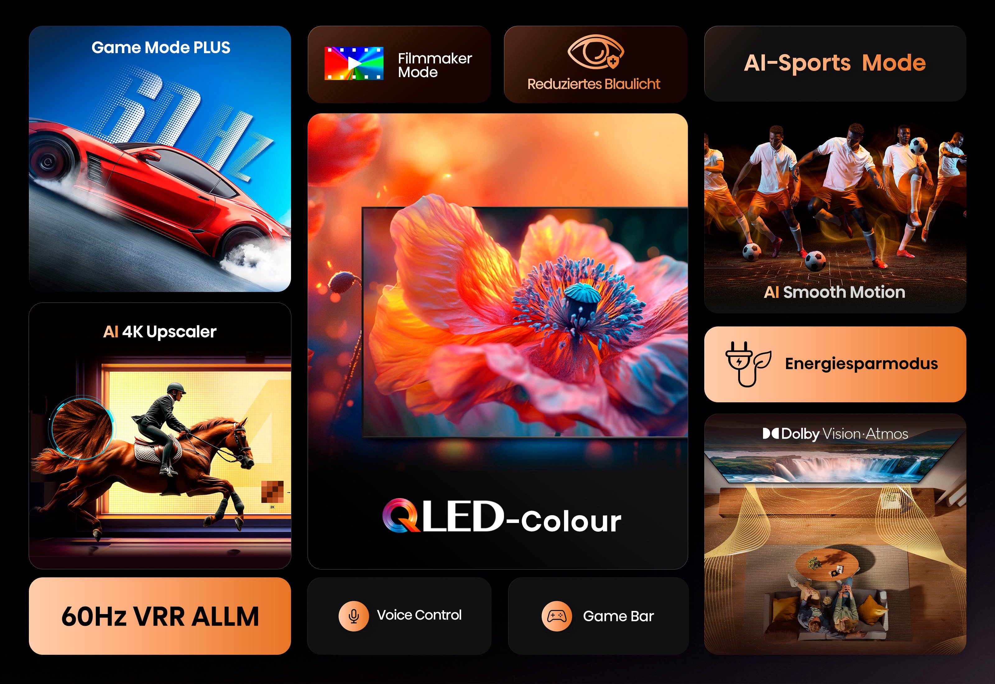 Hisense 65E77Q QLED-Fernseher (164 cm/65...