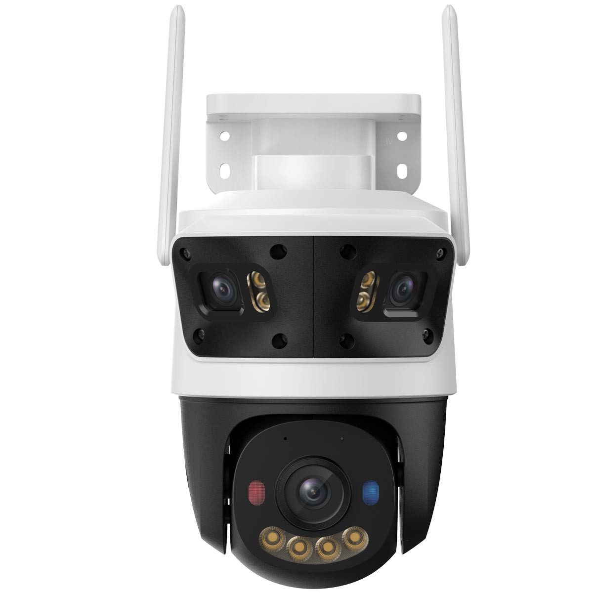 Imou Überwachungskamera Cruiser Triple - PTZ WLAN Überwachungskamera (mit drei Objektiven, Personen- und Fahrzeugerkennung, Nachverfolgung, Rot-Blau Warnungslicht, 2-Wege-Audio, Wi-Fi 6)