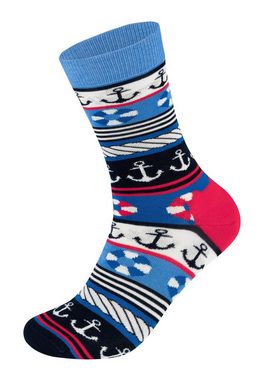 Happy Socks Basicsocken 3-Pack Rope-Marine Mix-Anchor Socks Aus weicher Baumwolle