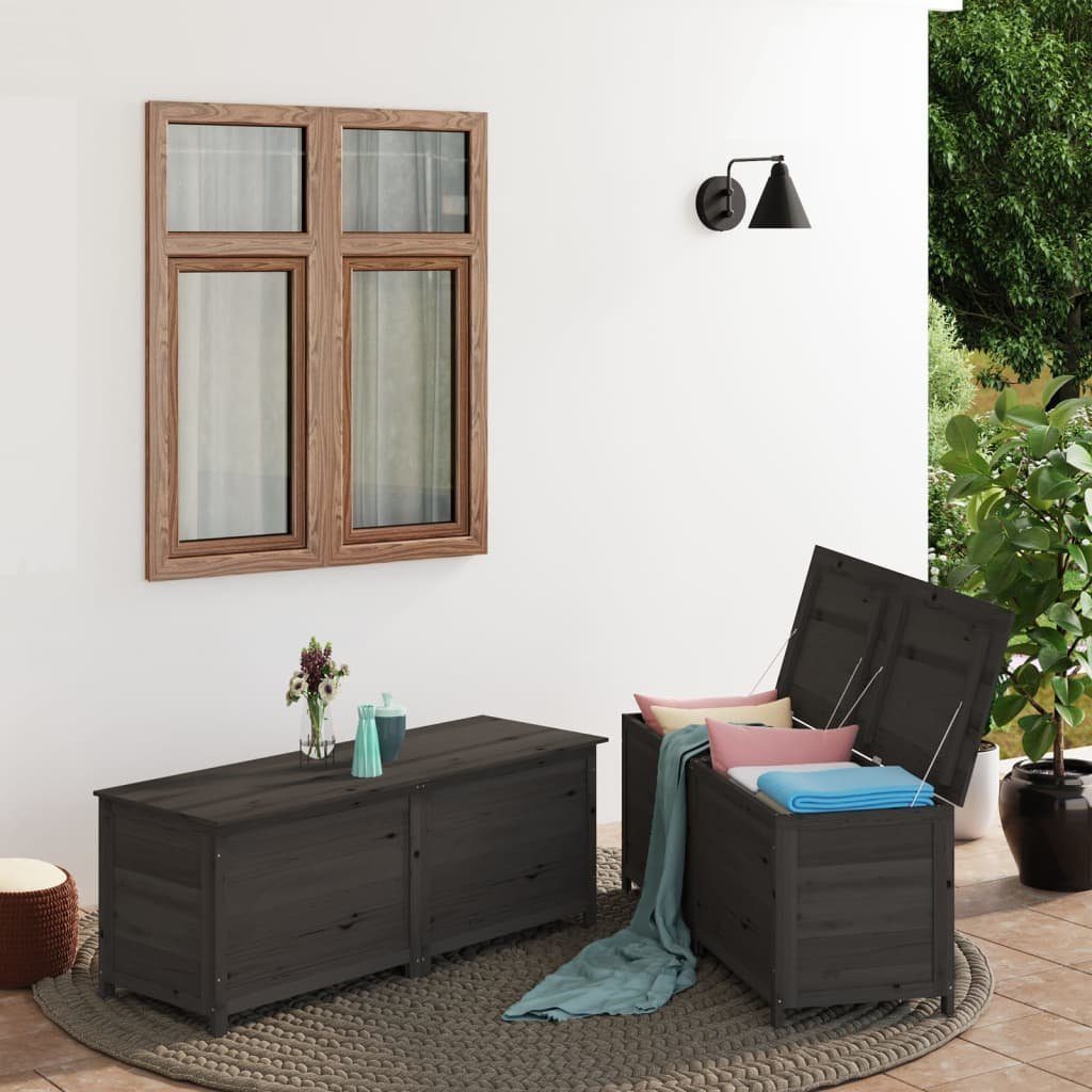 vidaXL Gartenbox »OutdoorKissenbox Anthrazit 150x50x56 cm Massivholz