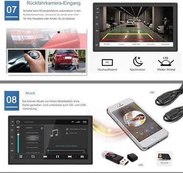 GABITECH 7 zoll 2 DIN Android 13 Autoradio GPS Navi USB FM CARPLAY Autoradio