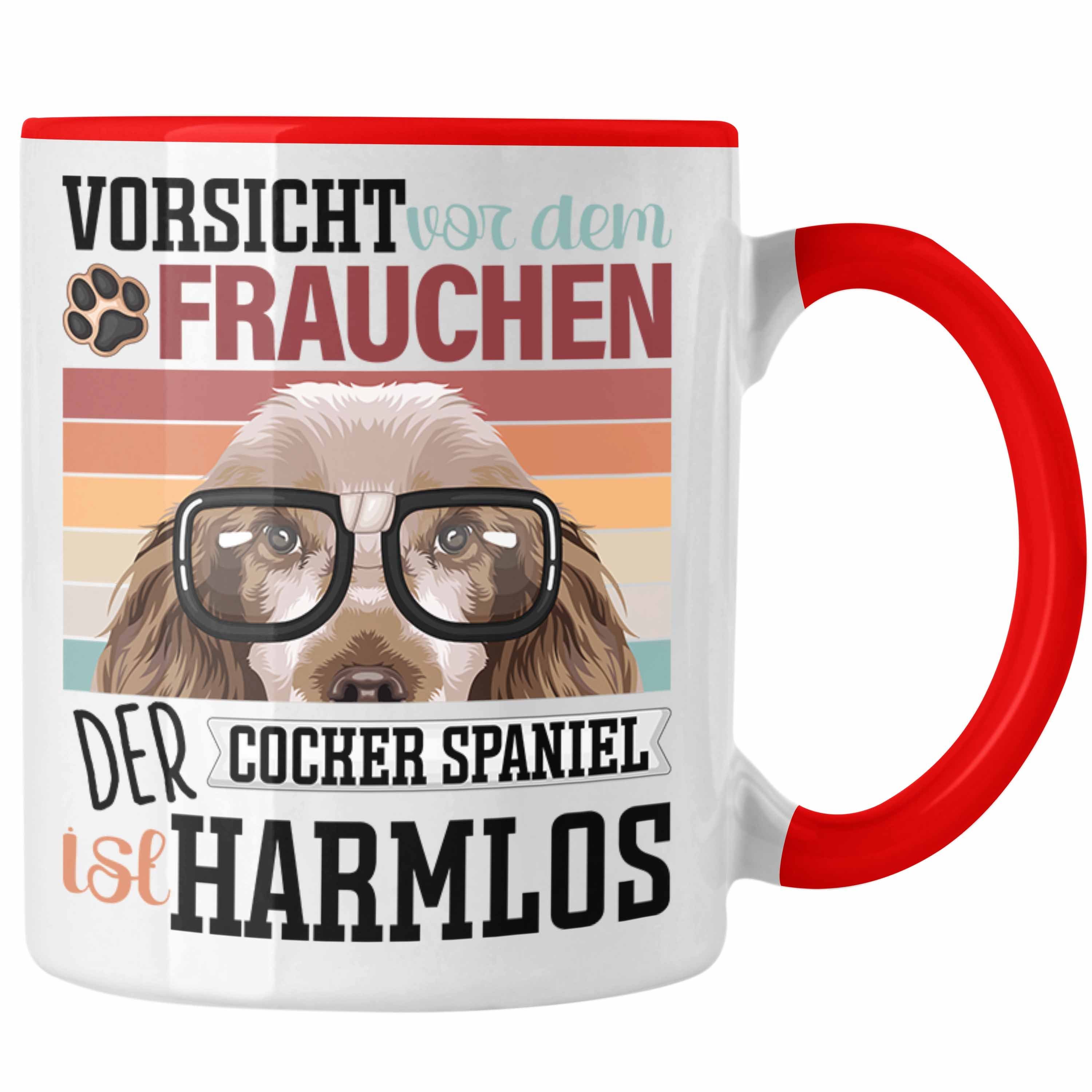 Geschenk Rot Tasse Cocker Trendation Gesc Spruch Frauchen Tasse Besitzerin Lustiger Spaniel