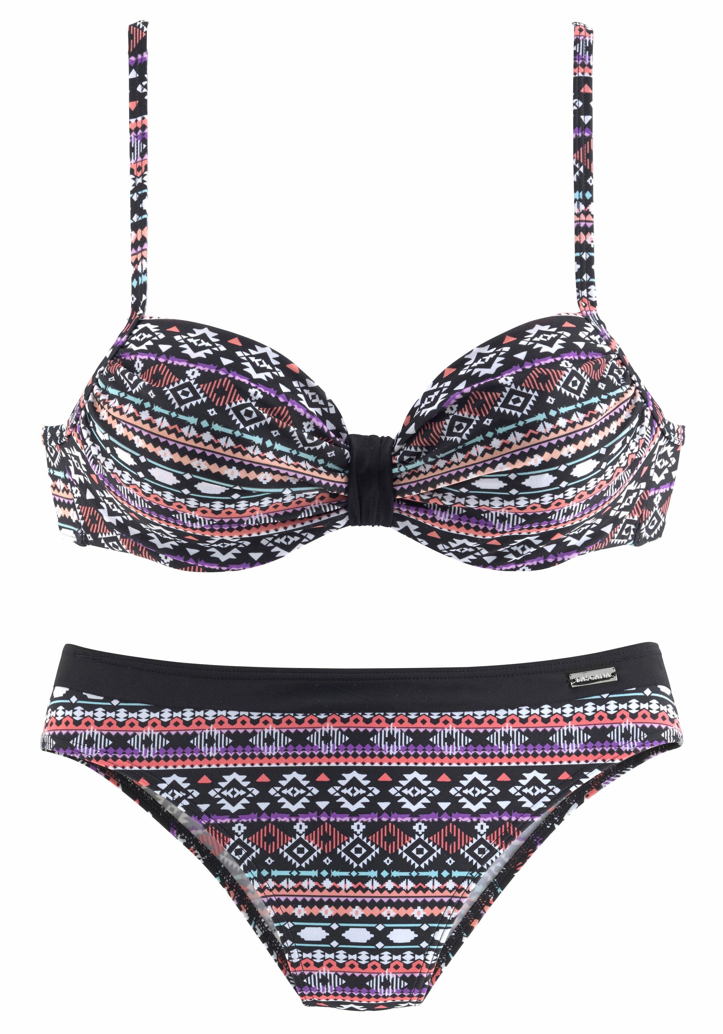LASCANA Bügel-Bikini mit unifarbener Schlaufe zwischen günstig online kaufen