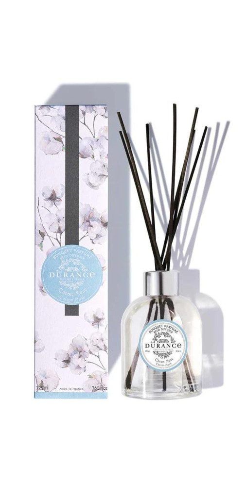 Durance Diffuser Reed Diffuser Baumwollmoschus 225ml, Ein Duft der Erinnerungen an schöne Momente weckt