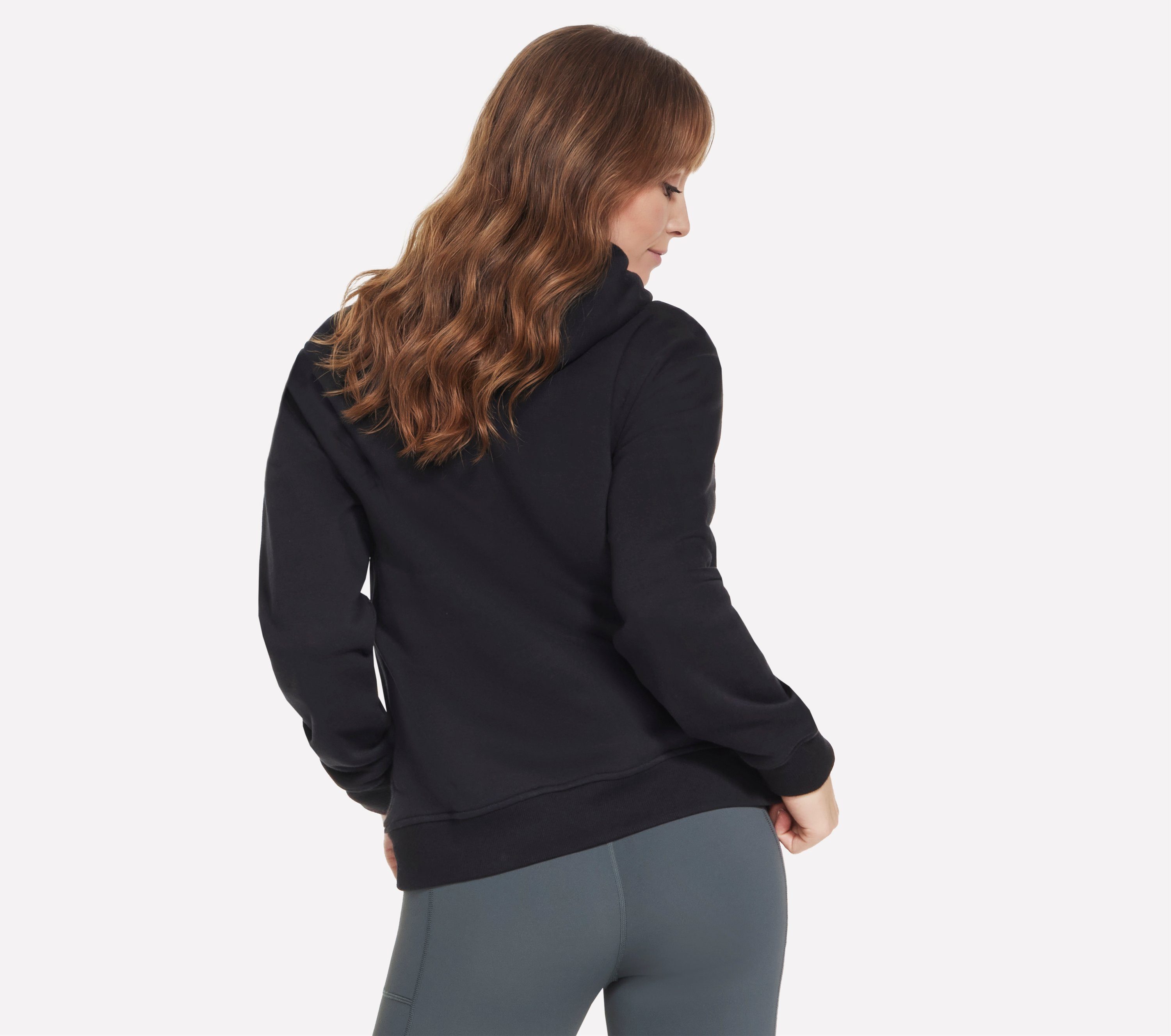 Skechers Kapuzensweatshirt Women's Hoodie mit Rundhalsausschnitt, aus Baumwolle und Polyester, normale Länge