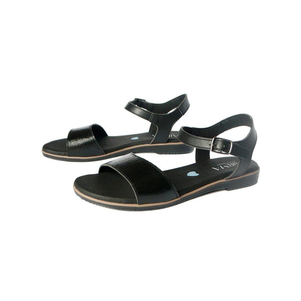 Lana Sandale Black, Fairma vegane Sandalen