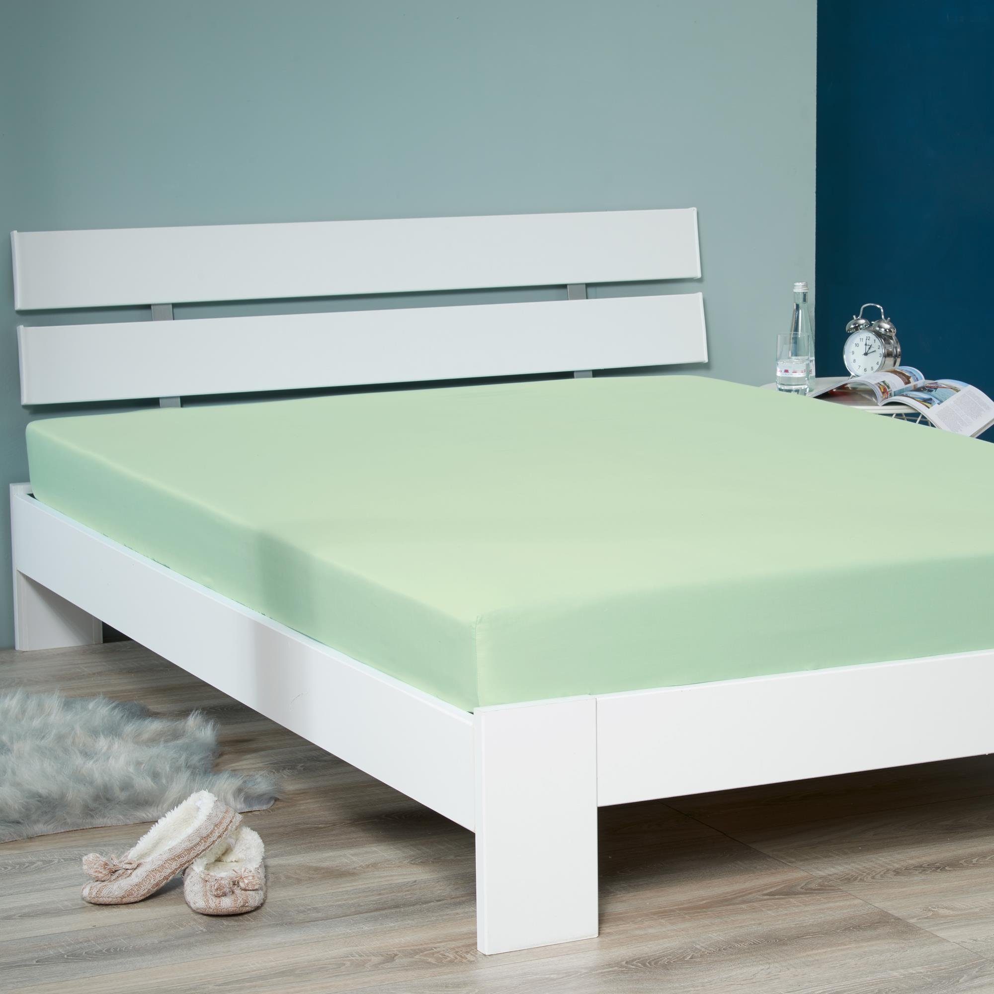 aqua-textil Spannbettlaken Luxury Spannbetttuch Mako Satin günstig online kaufen