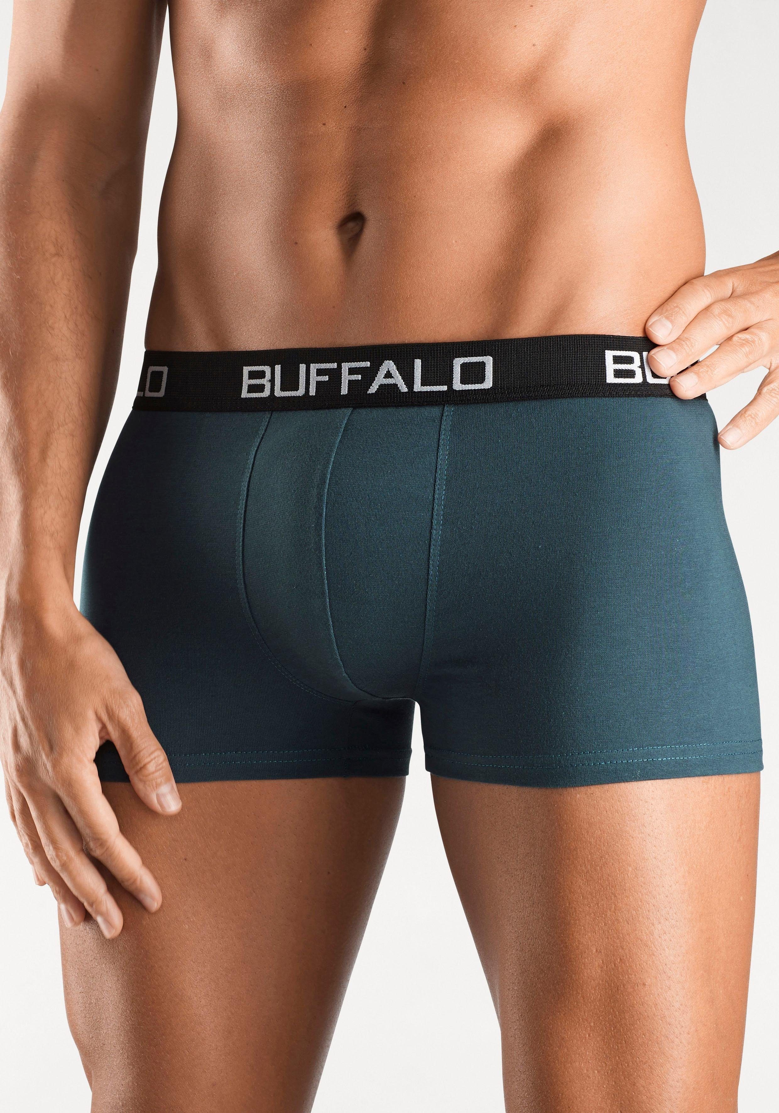 Wäsche/Bademode Boxershorts Buffalo Boxer (4 Stück) unifarbene Retro Pants