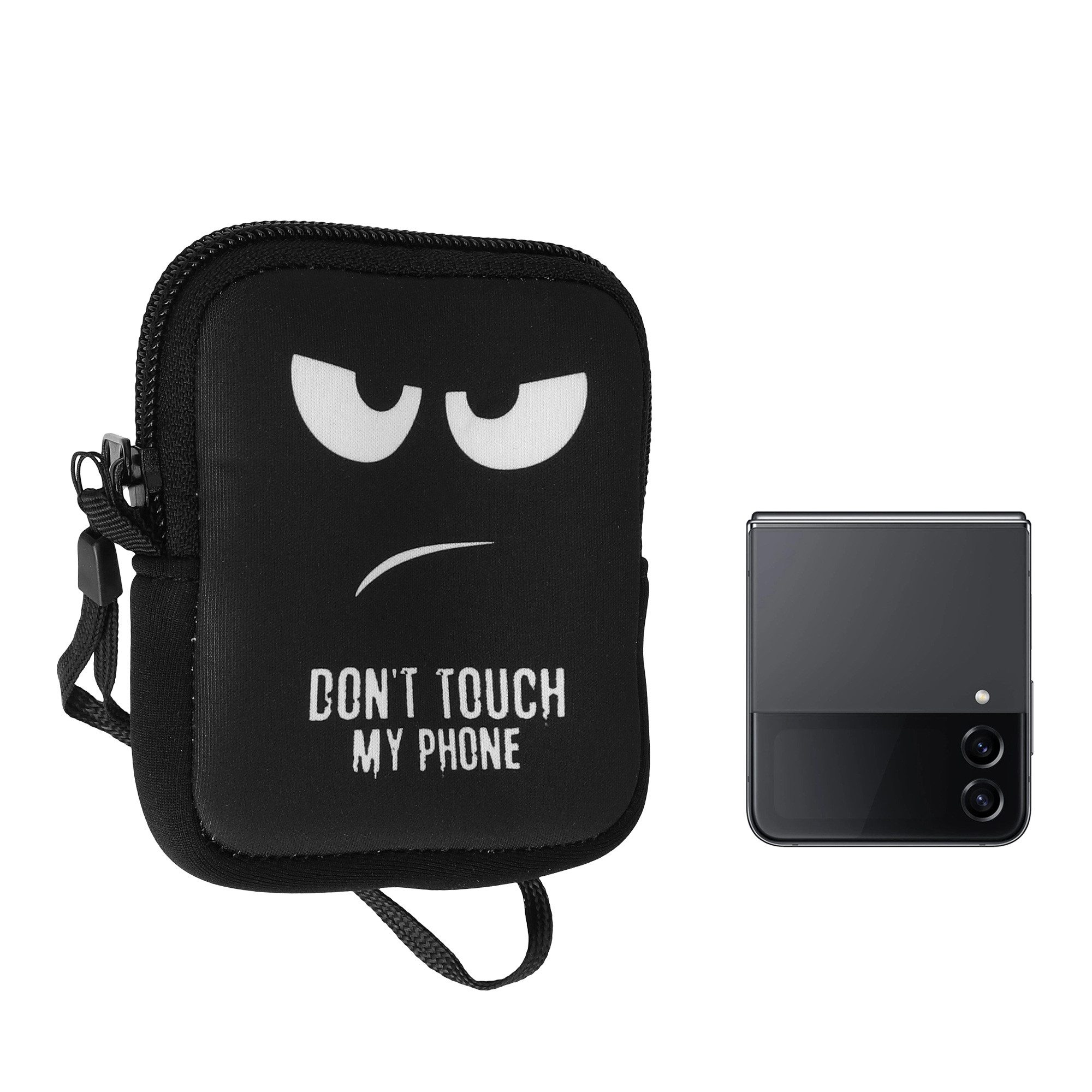 kwmobile Smartphone-Hülle Handytasche für faltbare Smartphones XXS - 3 / 3,5" Hülle, Neopren Tasche Telefon Tasche mit 10 x 8 x 2 cm Innenmaße