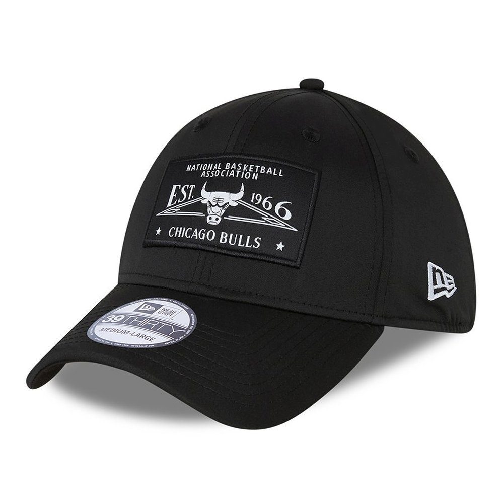 Casquette New Era Chicago Bulls Black Base 39THIRTY Stretch Fit - Officielle NBA, Confort Et Style