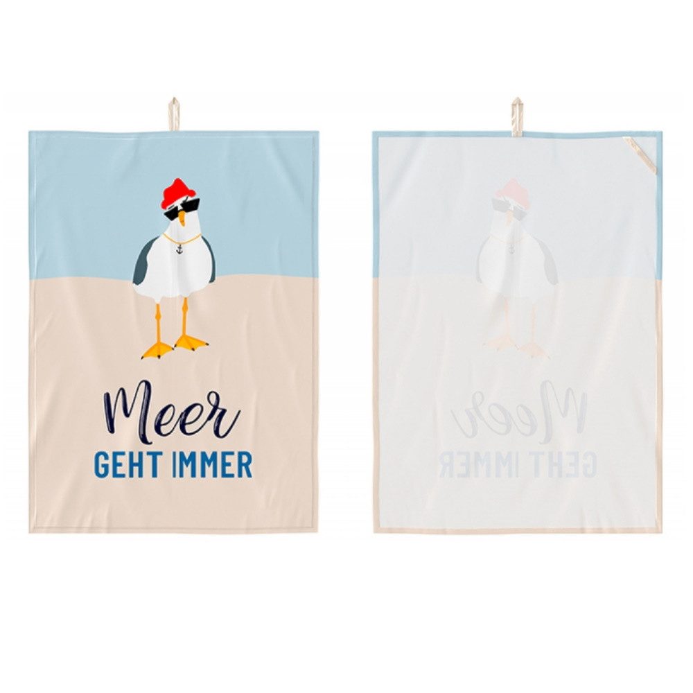 La Vida Geschirrtuch Meerfreunde, Farbe: Mehrfarbig, Motiv: Möwe