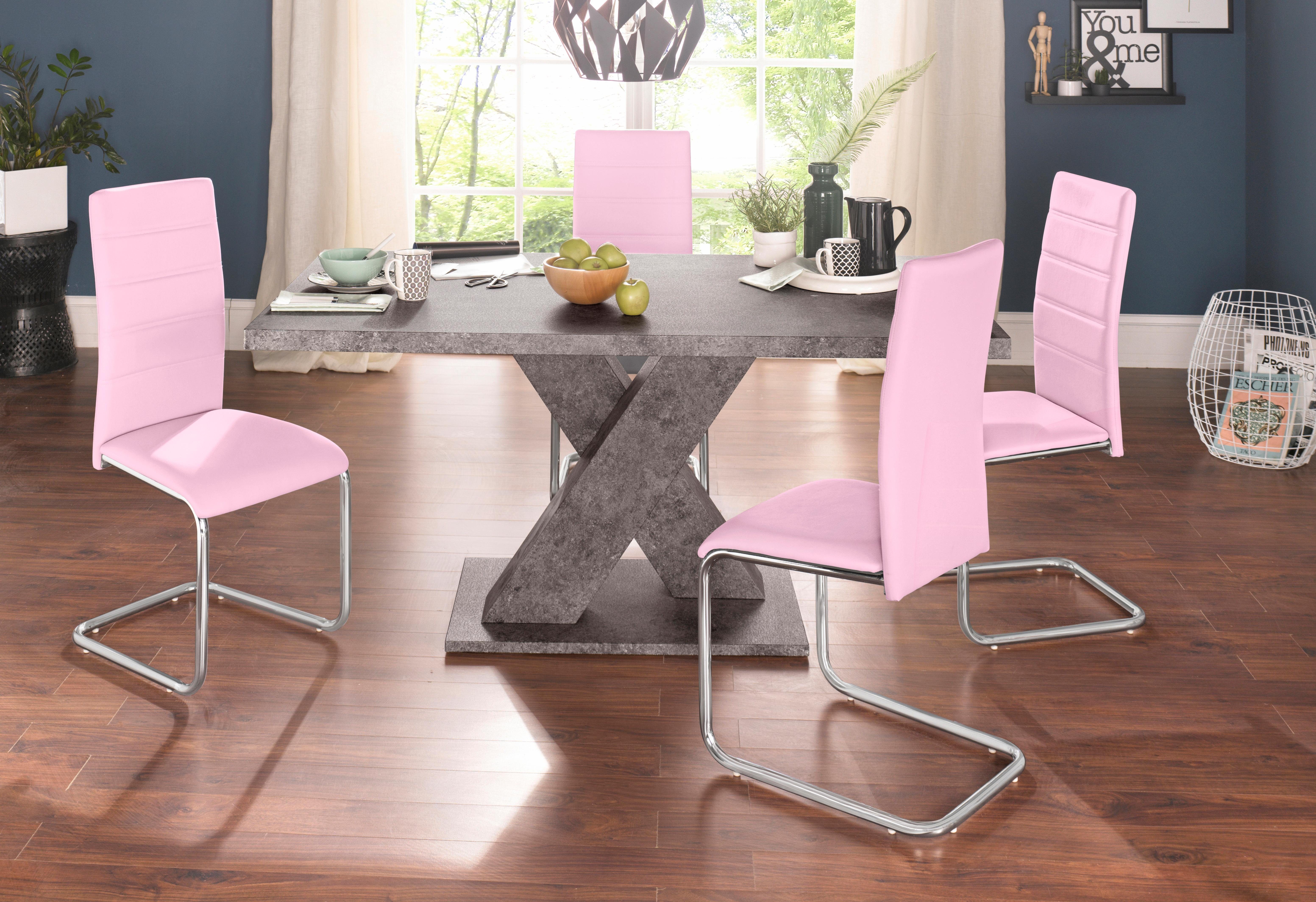 INOSIGN Essgruppe, (Set, 5-tlg), mit 4 Stühlen und Tisch in Zement-Optik  online kaufen | OTTO