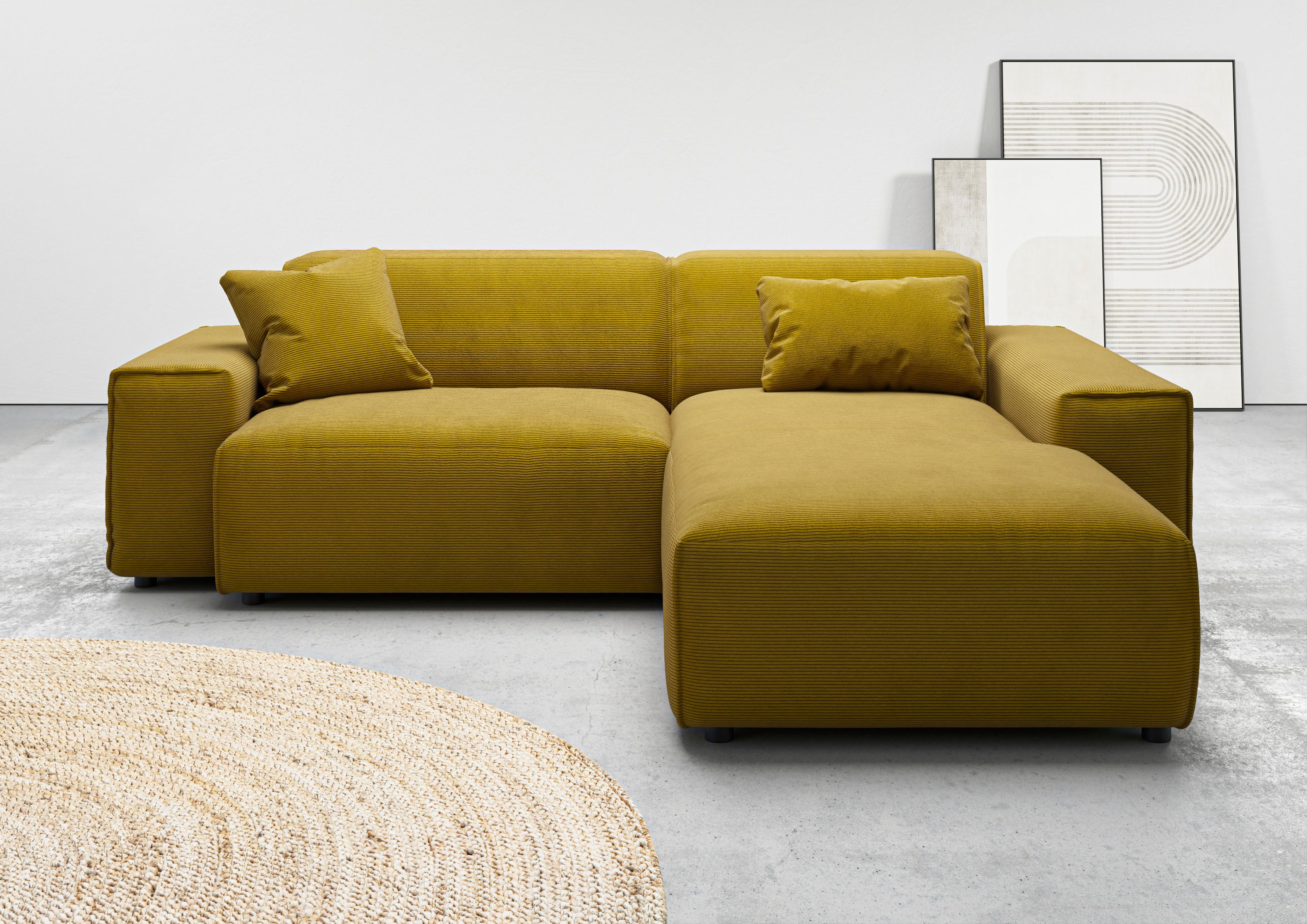 Ecksofa Glimminge L-Form auch in Breitcord, Feincord + Easy care-Bezug