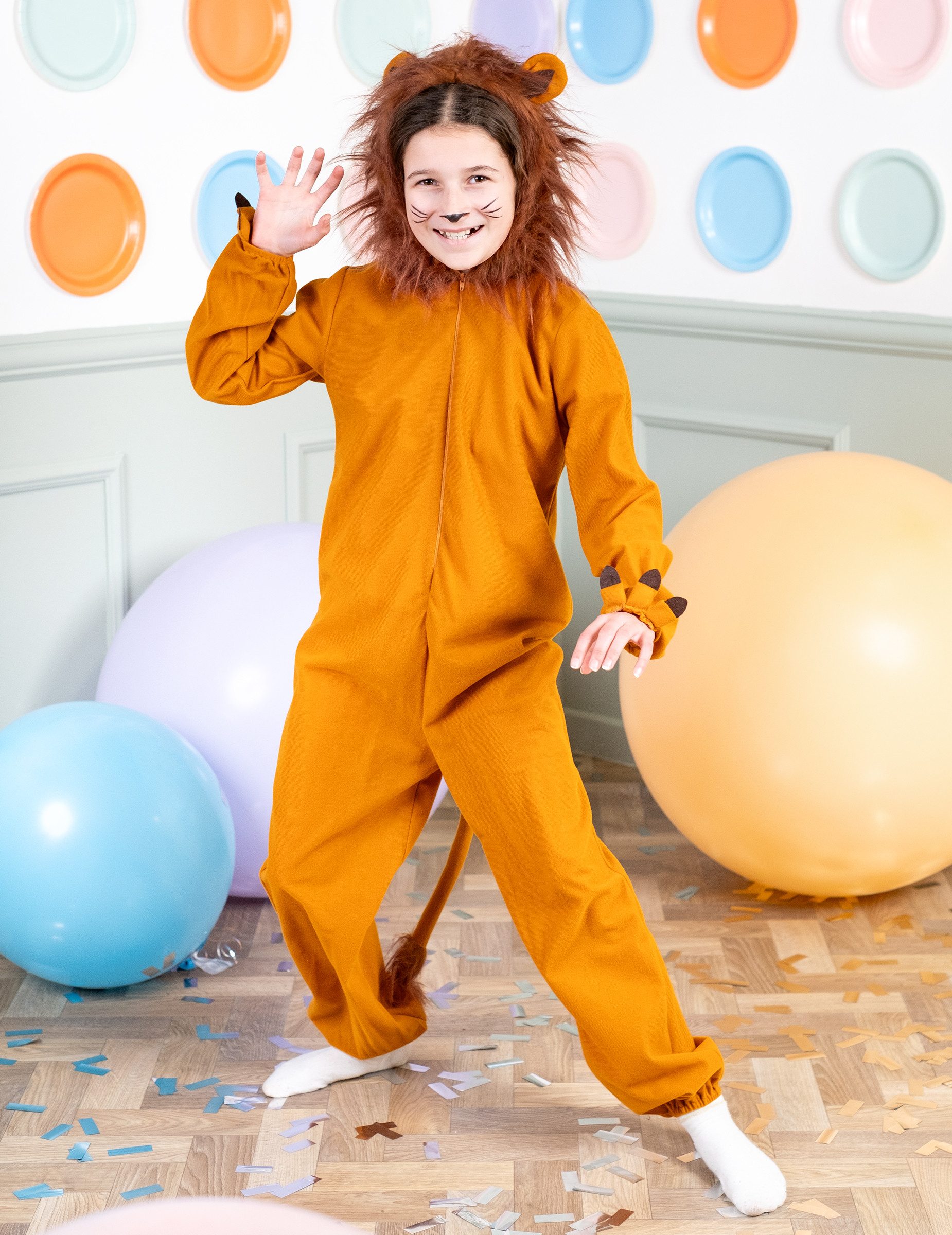 JADEO Kostüm Löwe-Kostüm für Kinder Karneval braun