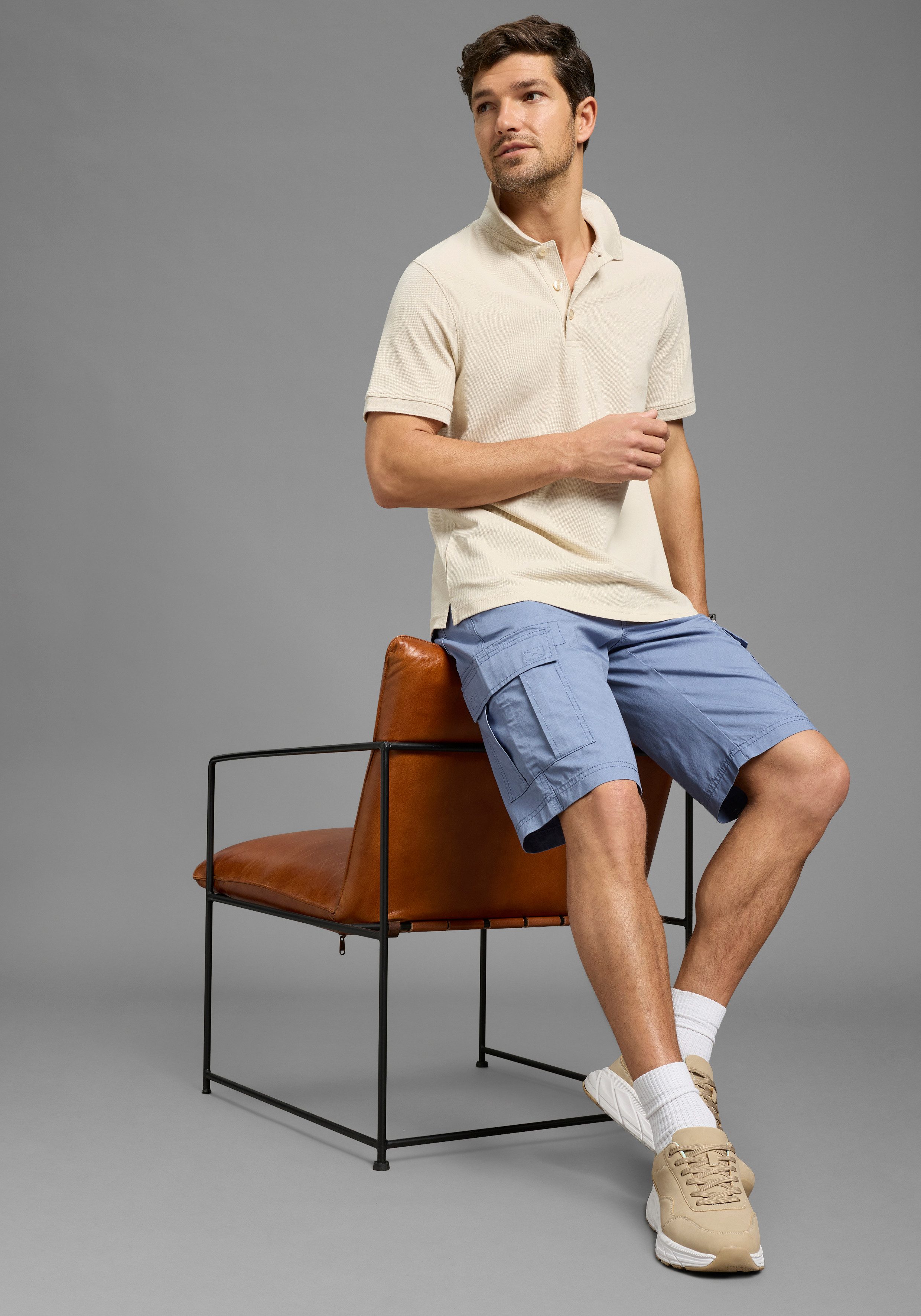 Man's World Poloshirt Kurzarm, lockere Passform, unifarben günstig online kaufen