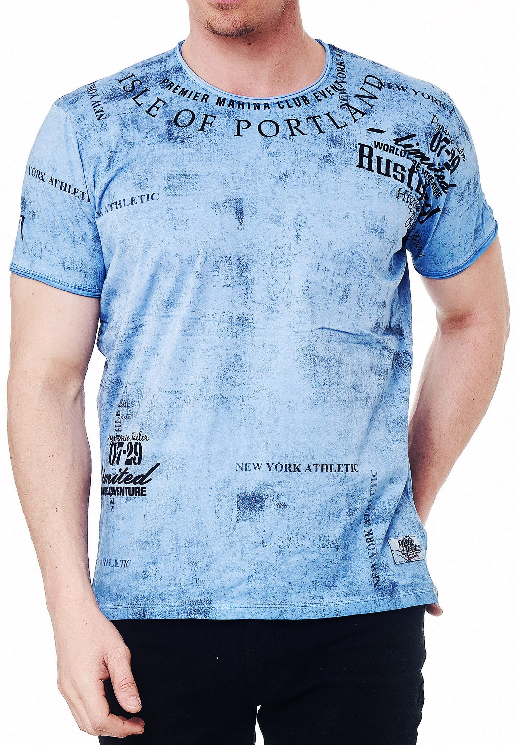 T-Shirt T-Shirt Rundhals Printed Tee Shirt Kurzarm Stretch S M L XL XXL 3XL