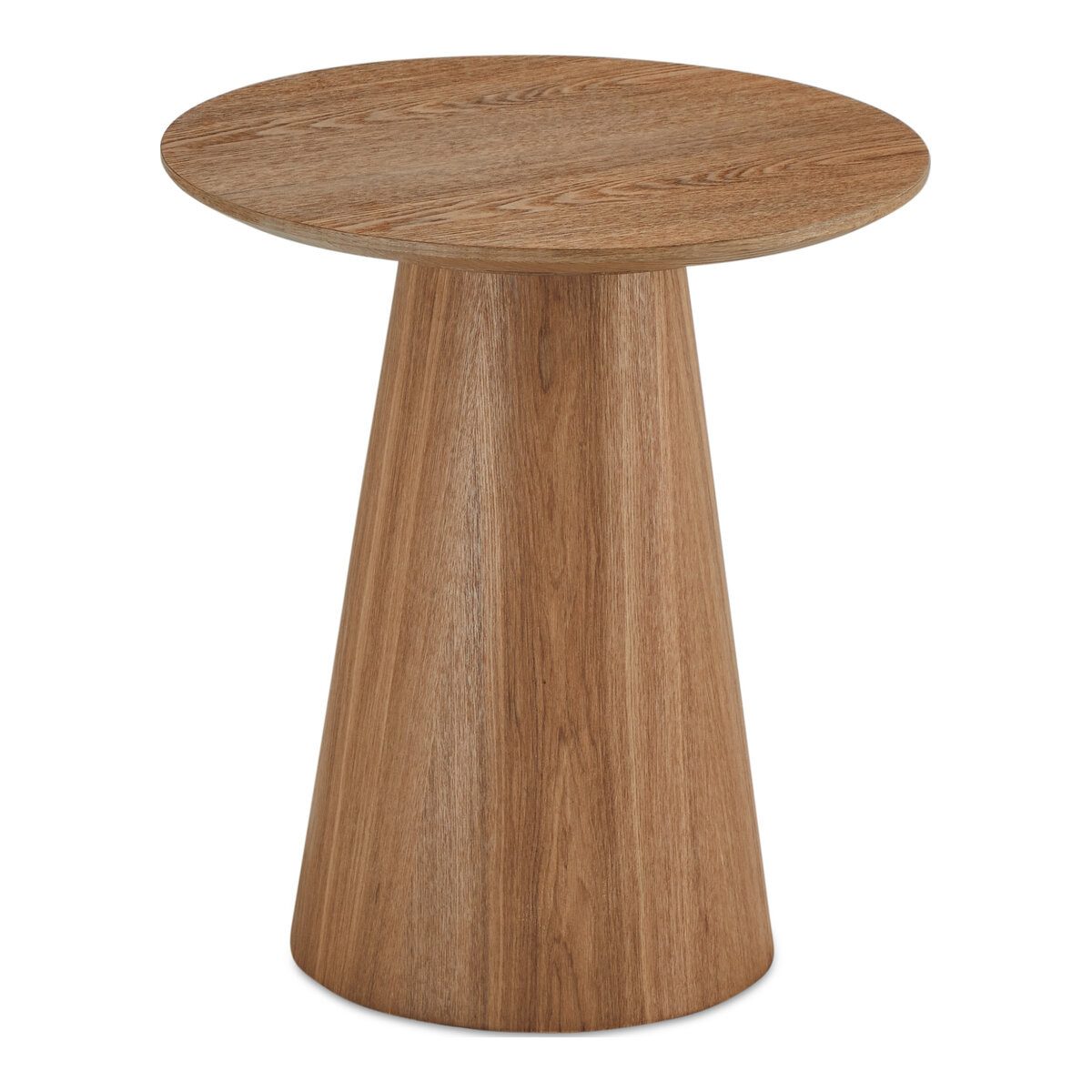 Feeling4Home Beistelltisch Oganto Ø45 cm in Eiche Natur - FSC-zertifiziert, Runde Tischplatte aus MDF mit Eichenfurnier, Mittelfuß.